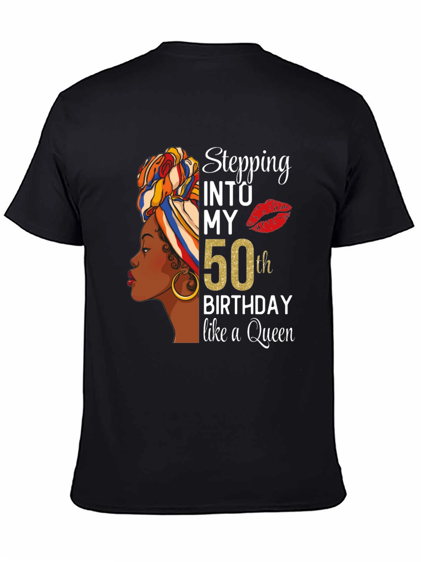Stepping Into My 50th Birthday Queen T-Shirt