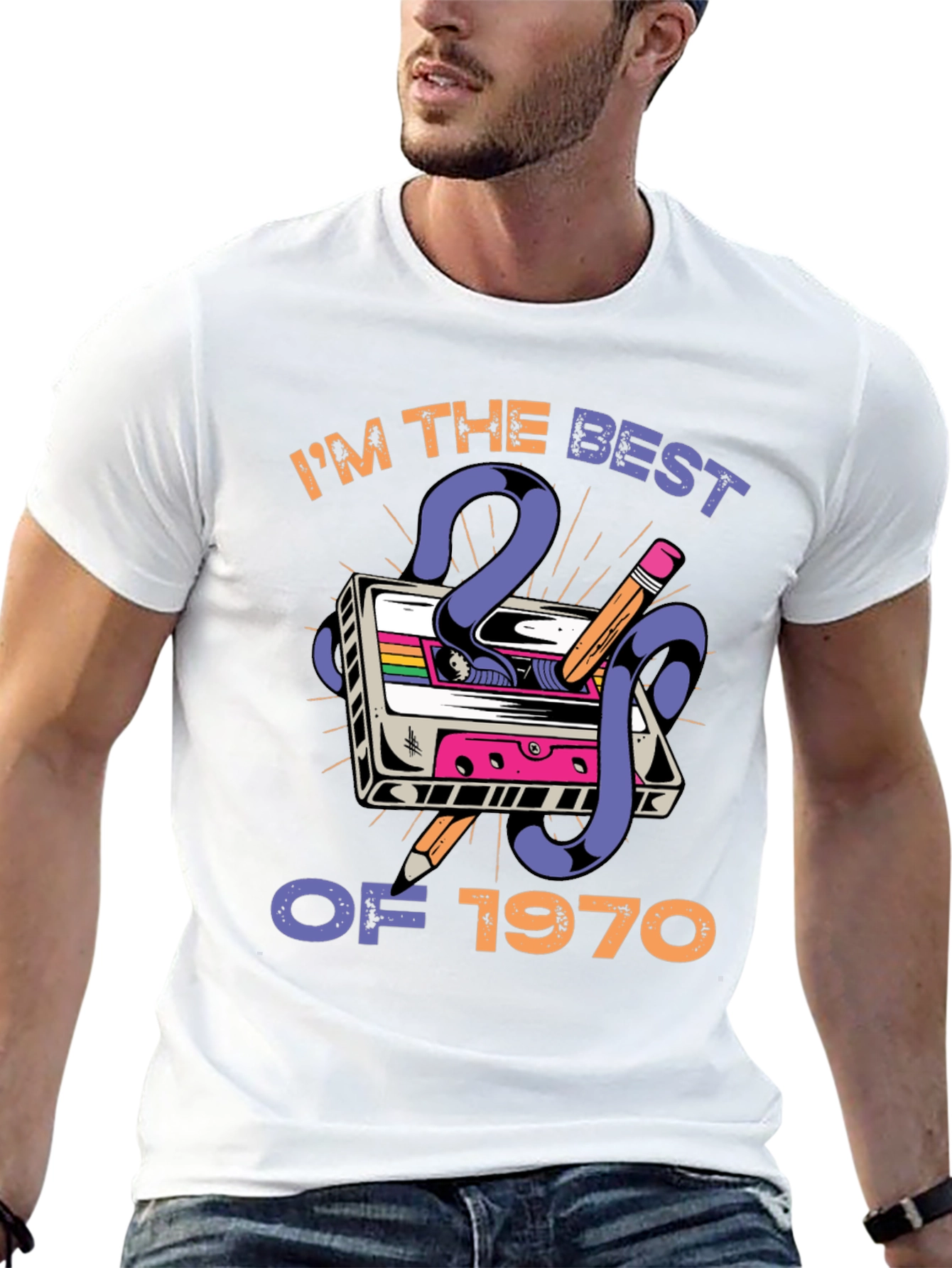 Retro Cassette Tape 1970 Birthday T-Shirt