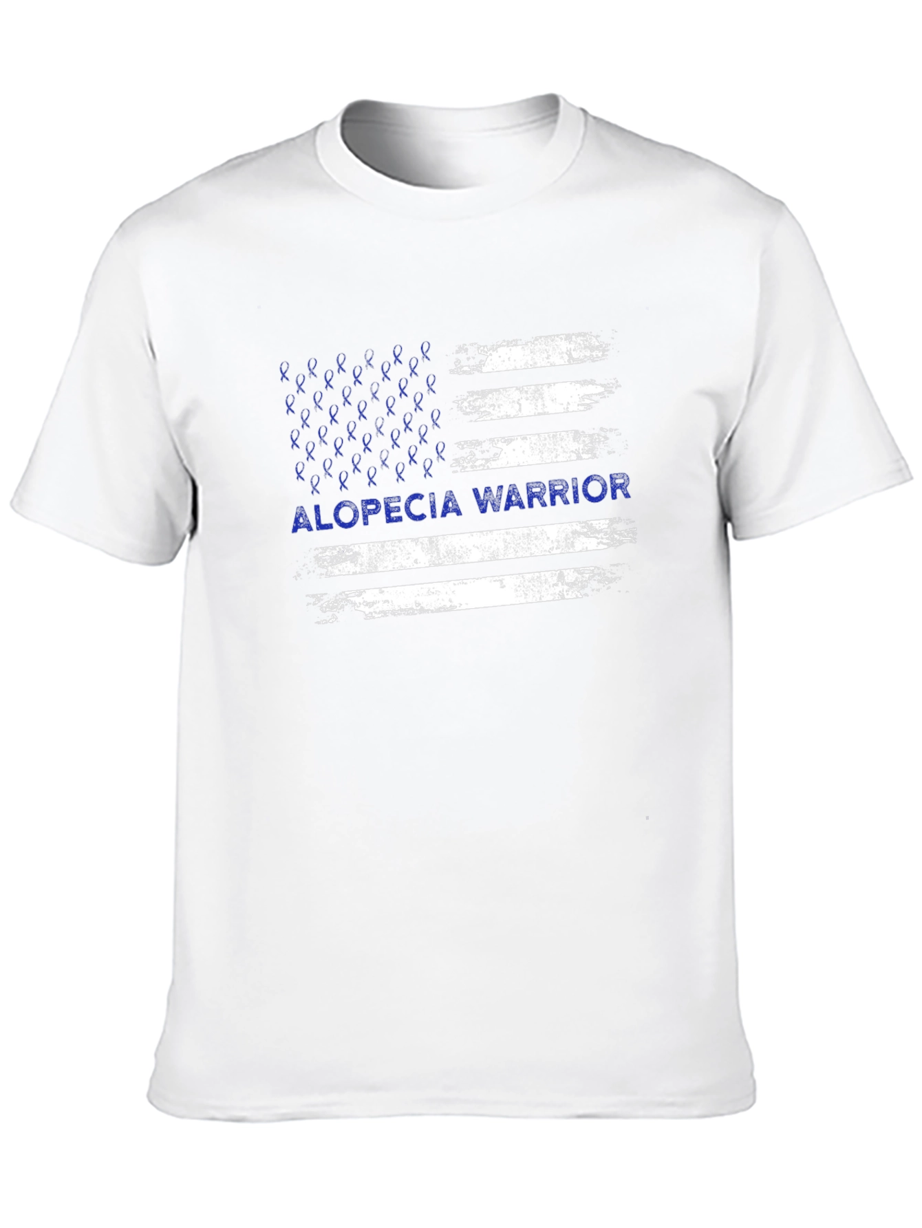 Alopecia Warrior T-Shirt - Awareness Ribbon Flag