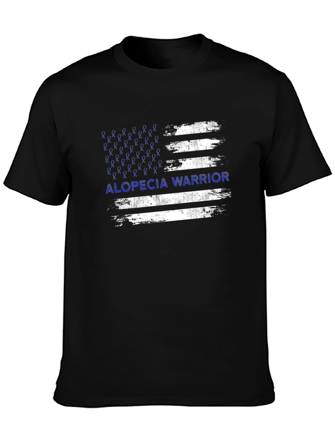 Alopecia Warrior T-Shirt - Awareness Ribbon Flag