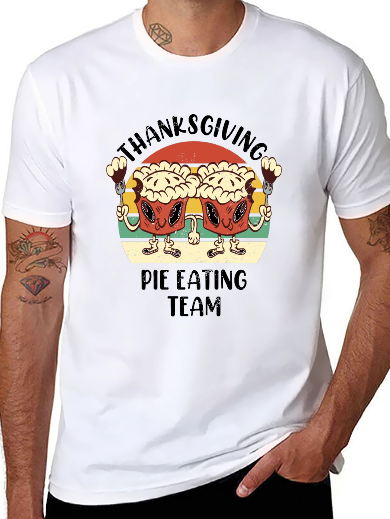 Thanksgiving Pie Eating Team T-Shirt - Funny Holiday Tee