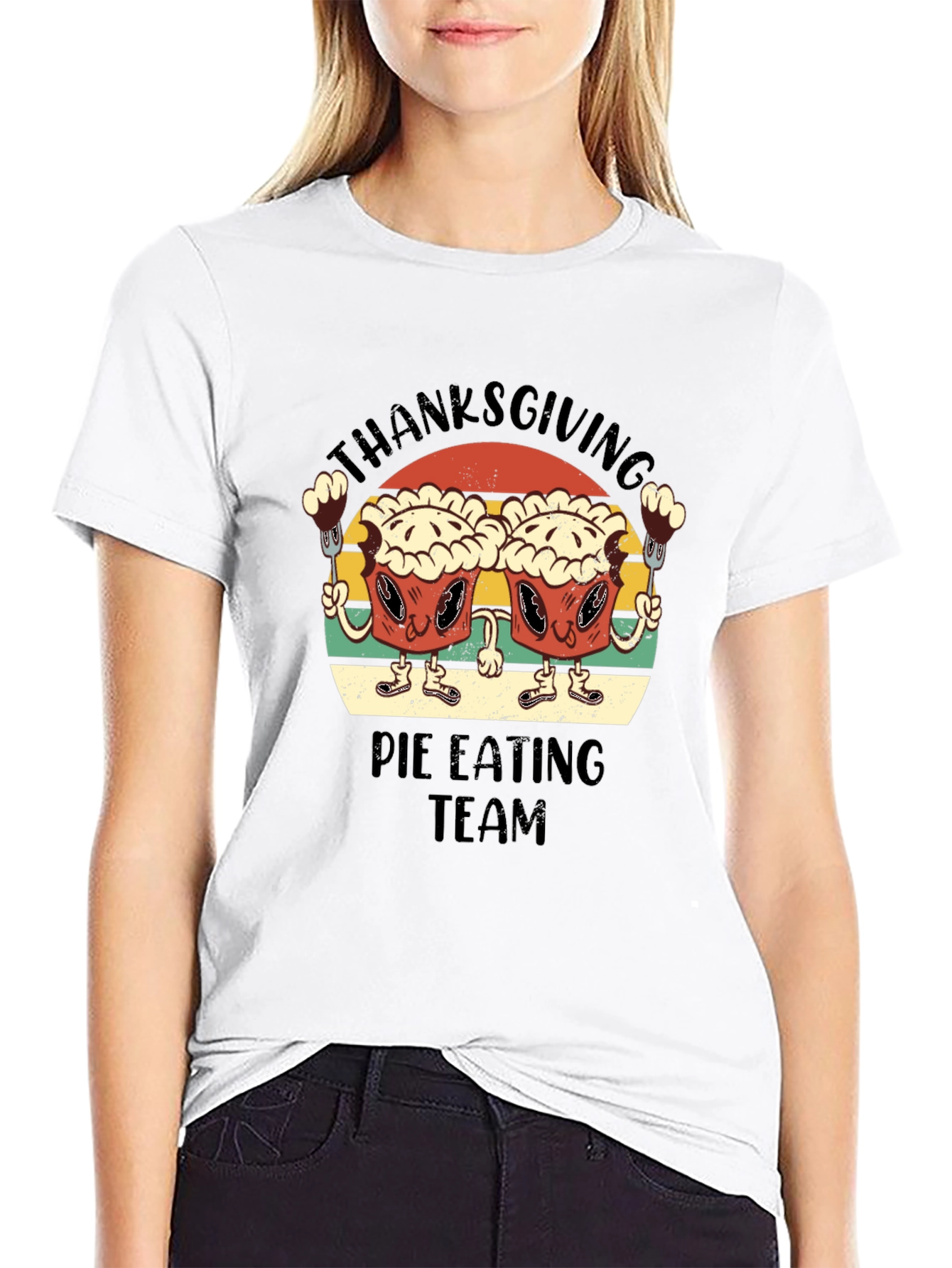 Thanksgiving Pie Eating Team T-Shirt - Funny Holiday Tee