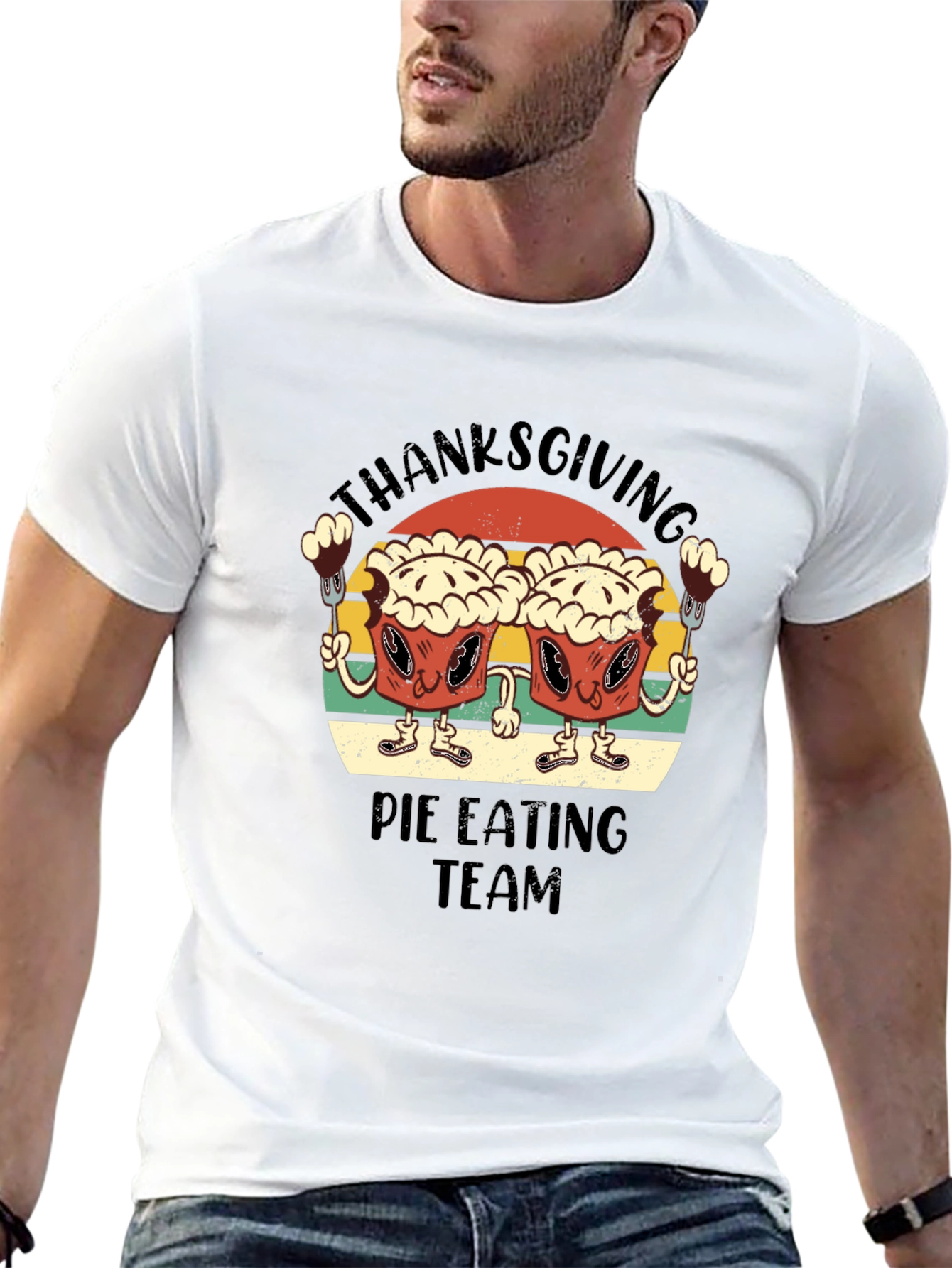 Thanksgiving Pie Eating Team T-Shirt - Funny Holiday Tee