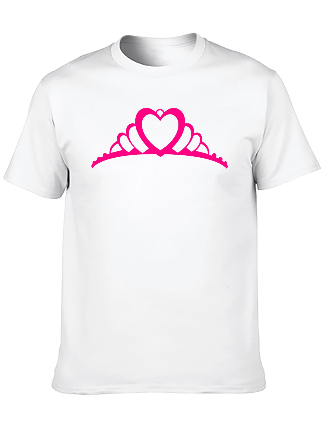 Princess Heart Crown T-Shirt - Black Cotton Tee