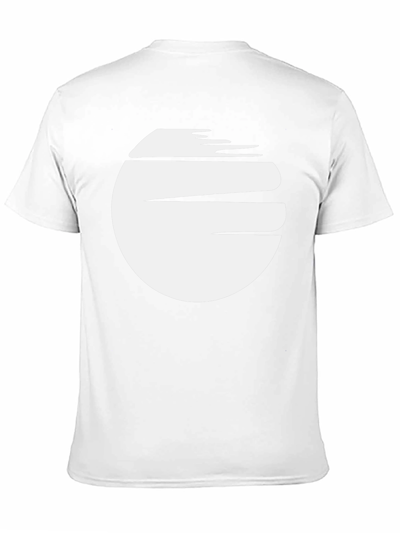 Abstract White Circle Graphic Black T-Shirt
