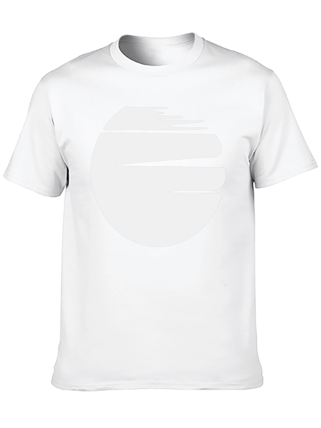 Abstract White Circle Graphic Black T-Shirt