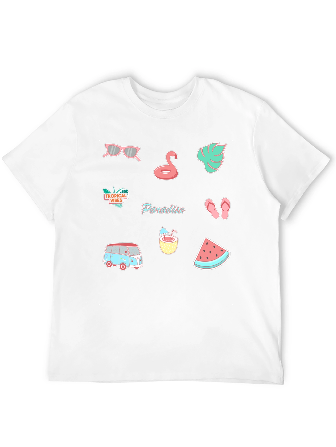 Tropical Paradise Graphic Tee - Vacation Vibes!