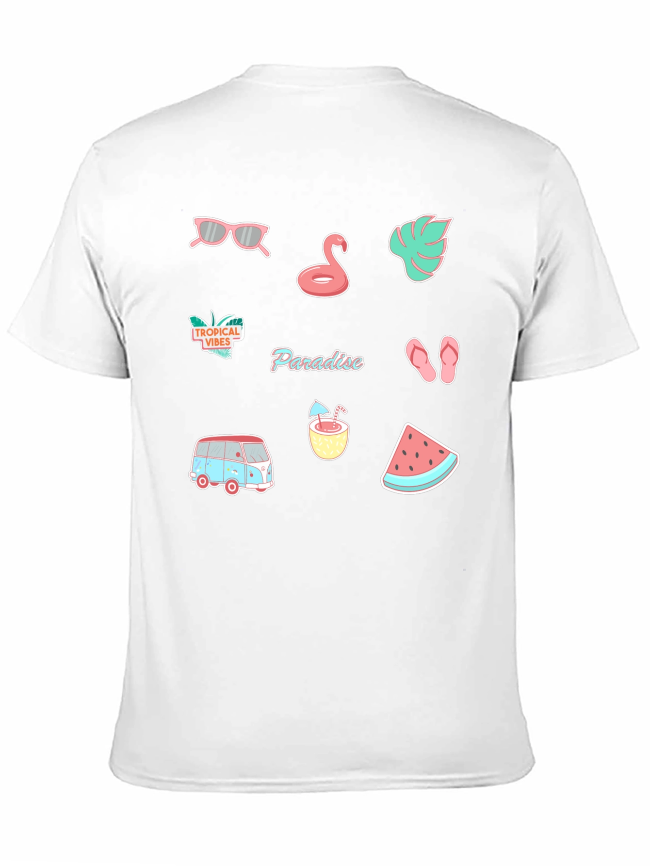 Tropical Paradise Graphic Tee - Vacation Vibes!