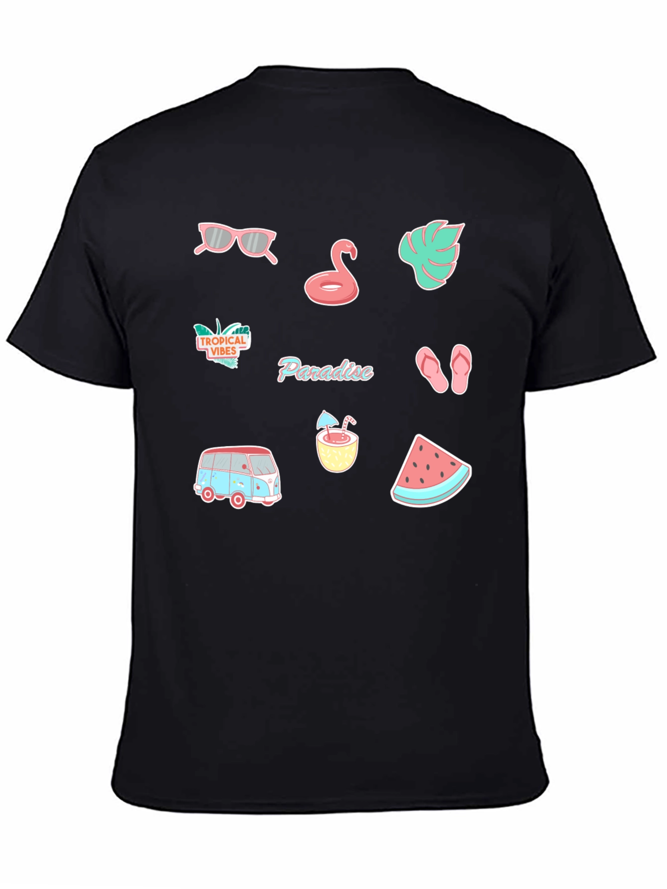 Tropical Paradise Graphic Tee - Vacation Vibes!