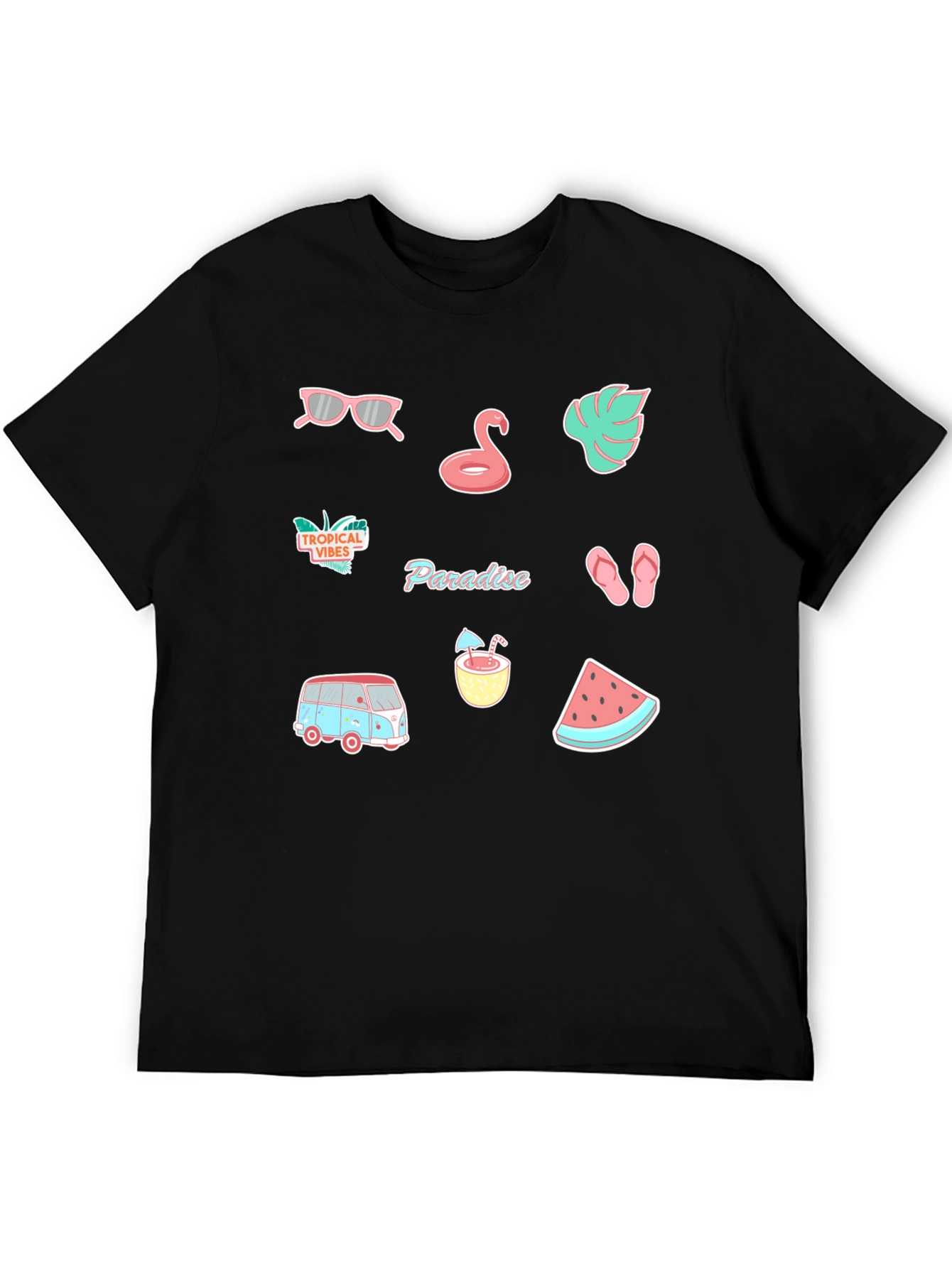 Tropical Paradise Graphic Tee - Vacation Vibes!