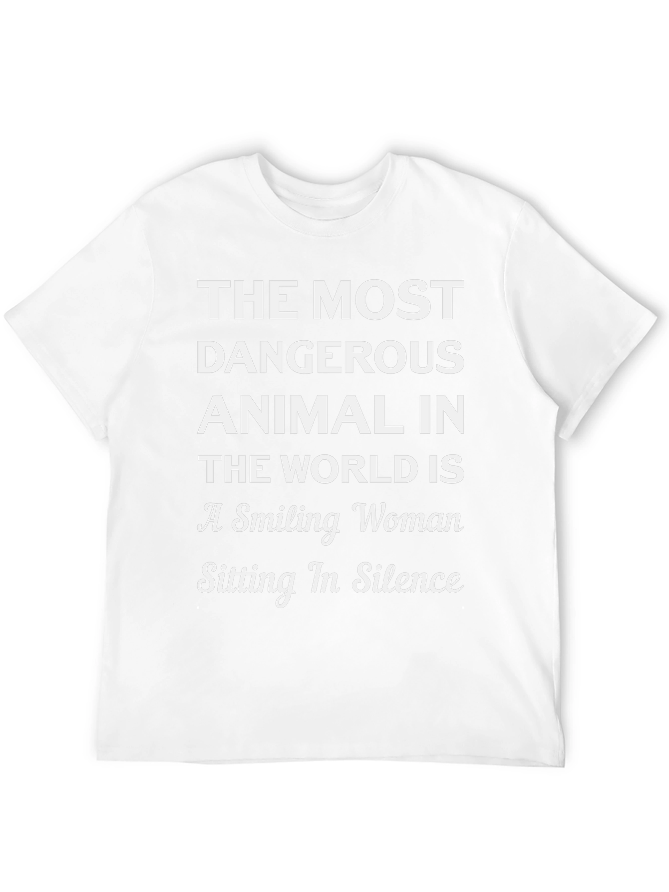 The Most Dangerous Animal T-Shirt - Smiling Woman