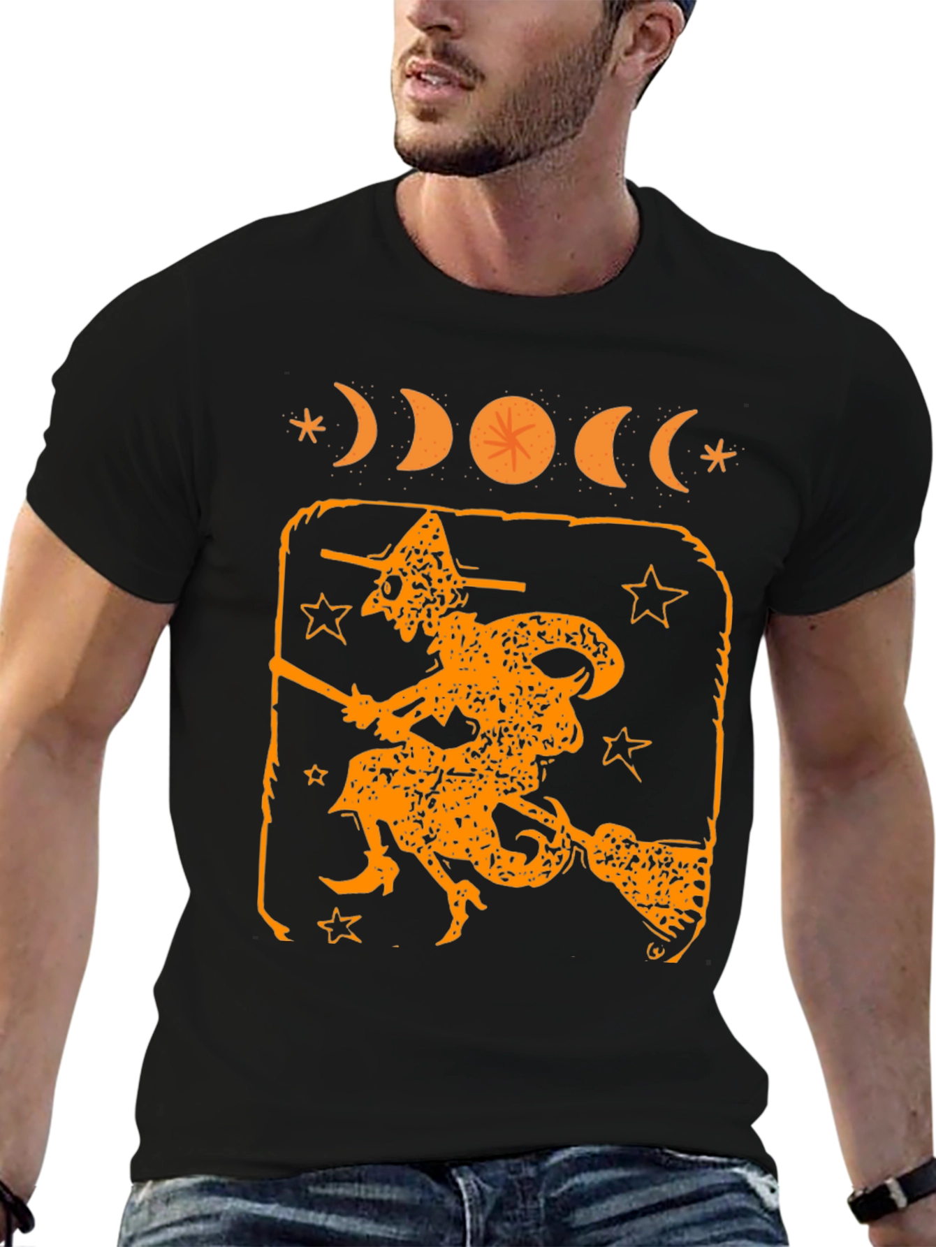 Witch Moon Phases Graphic T-Shirt