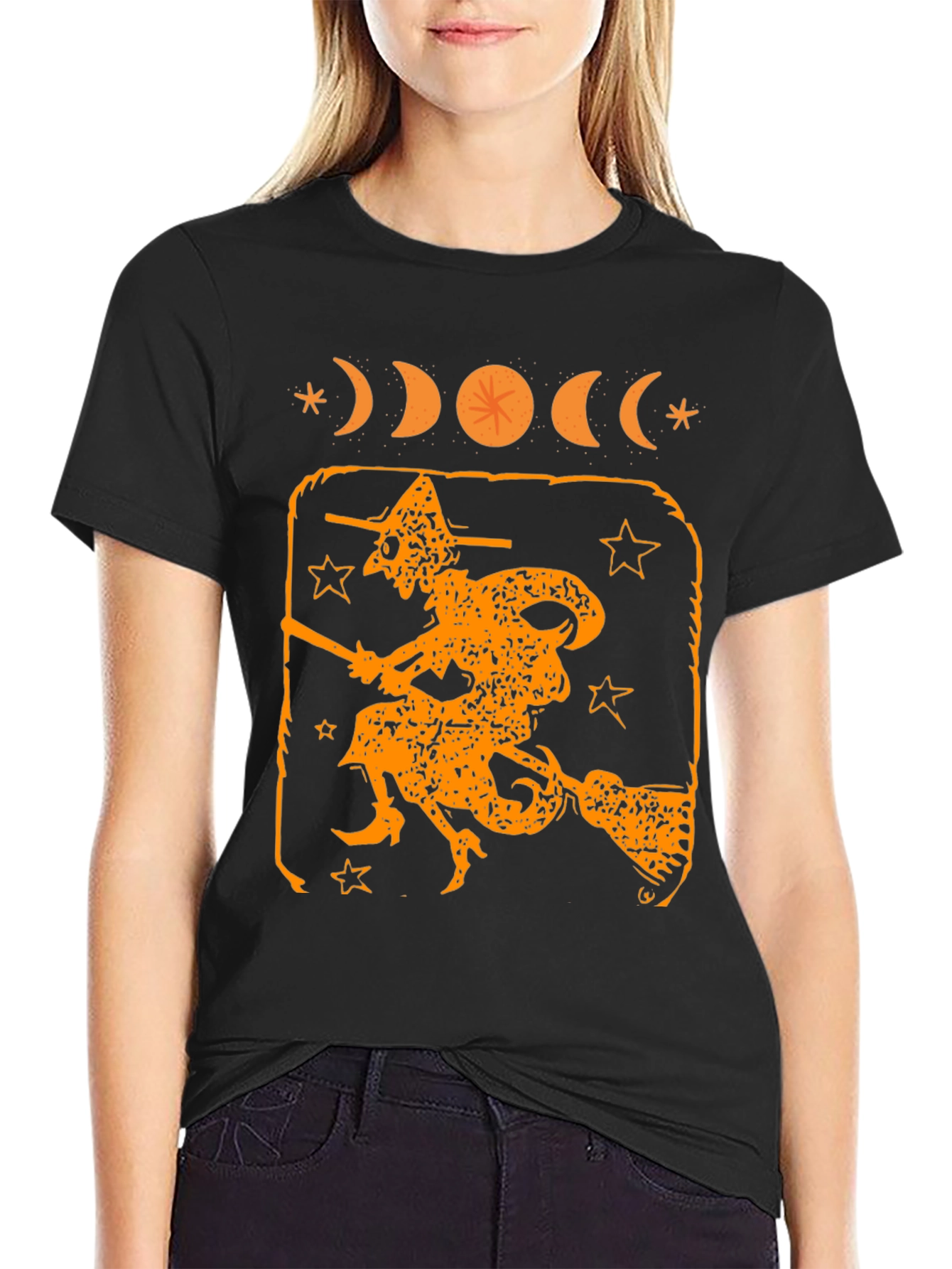 Witch Moon Phases Graphic T-Shirt