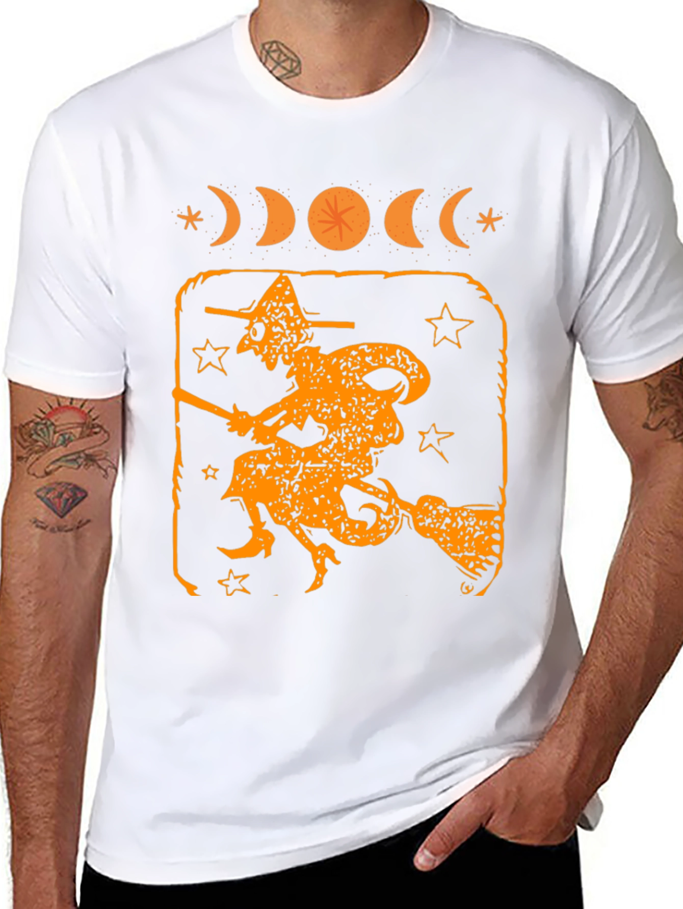 Witch Moon Phases Graphic T-Shirt