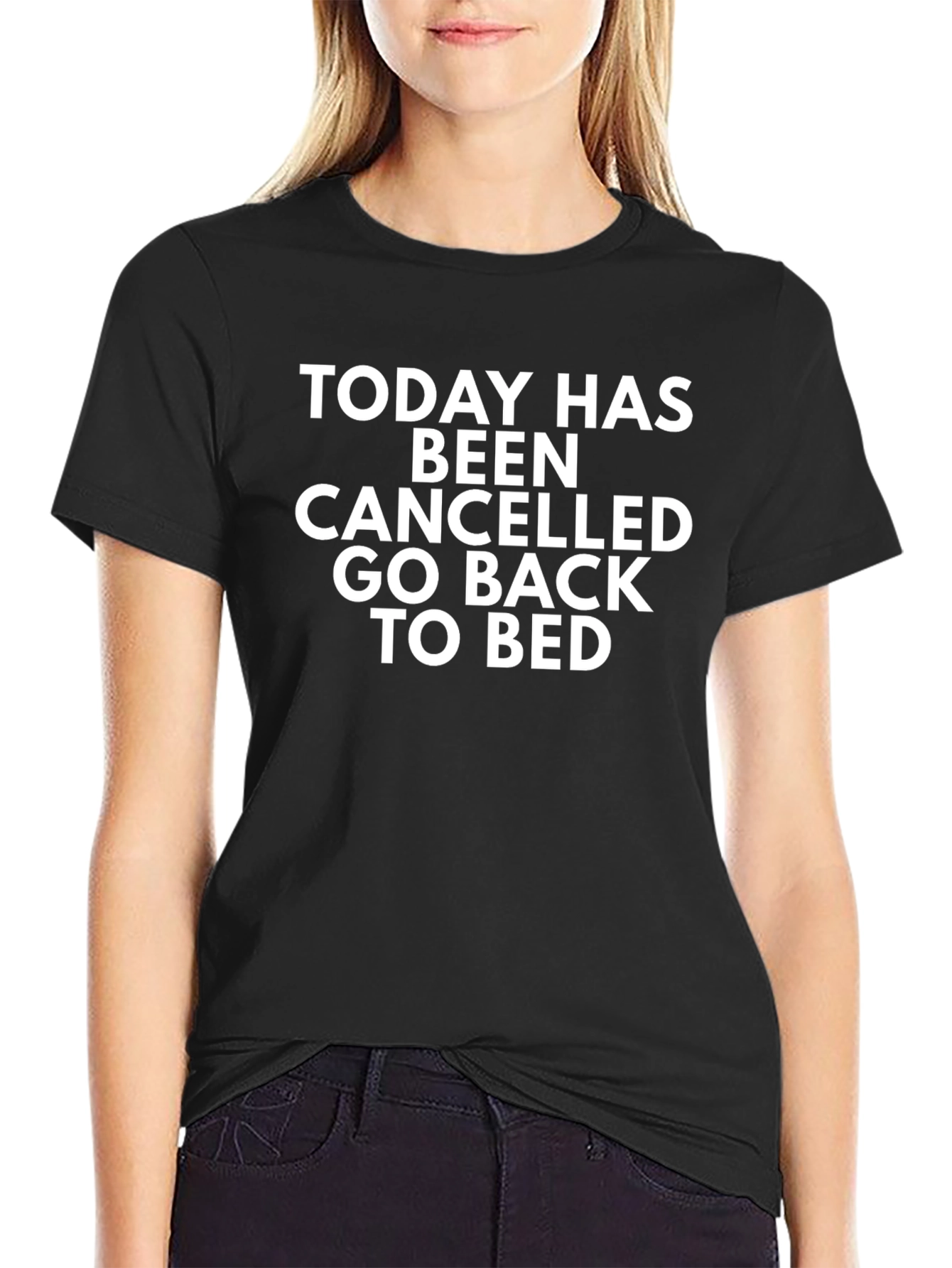 Today Cancelled Black Graphic Tee