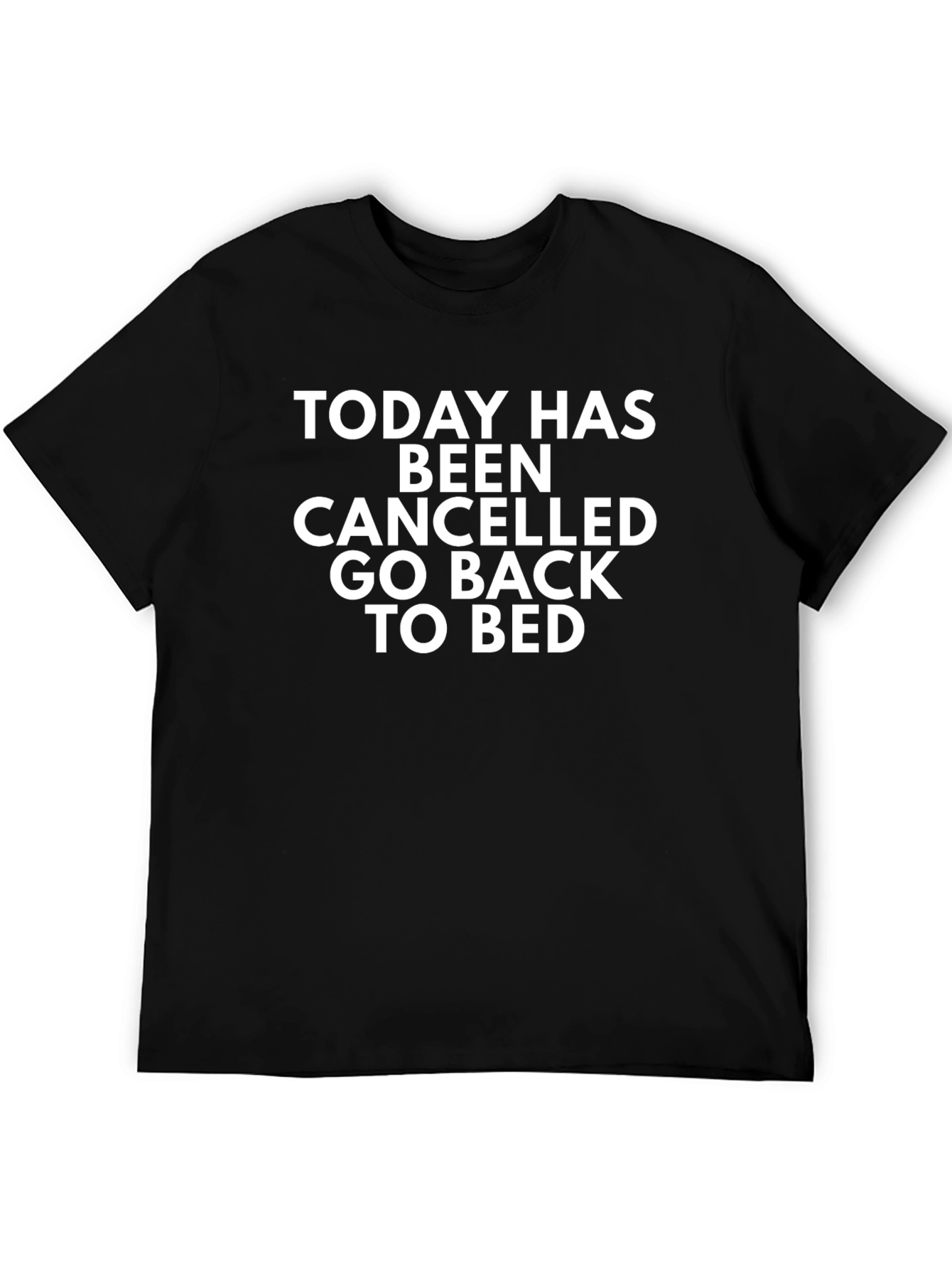 Today Cancelled Black Graphic Tee