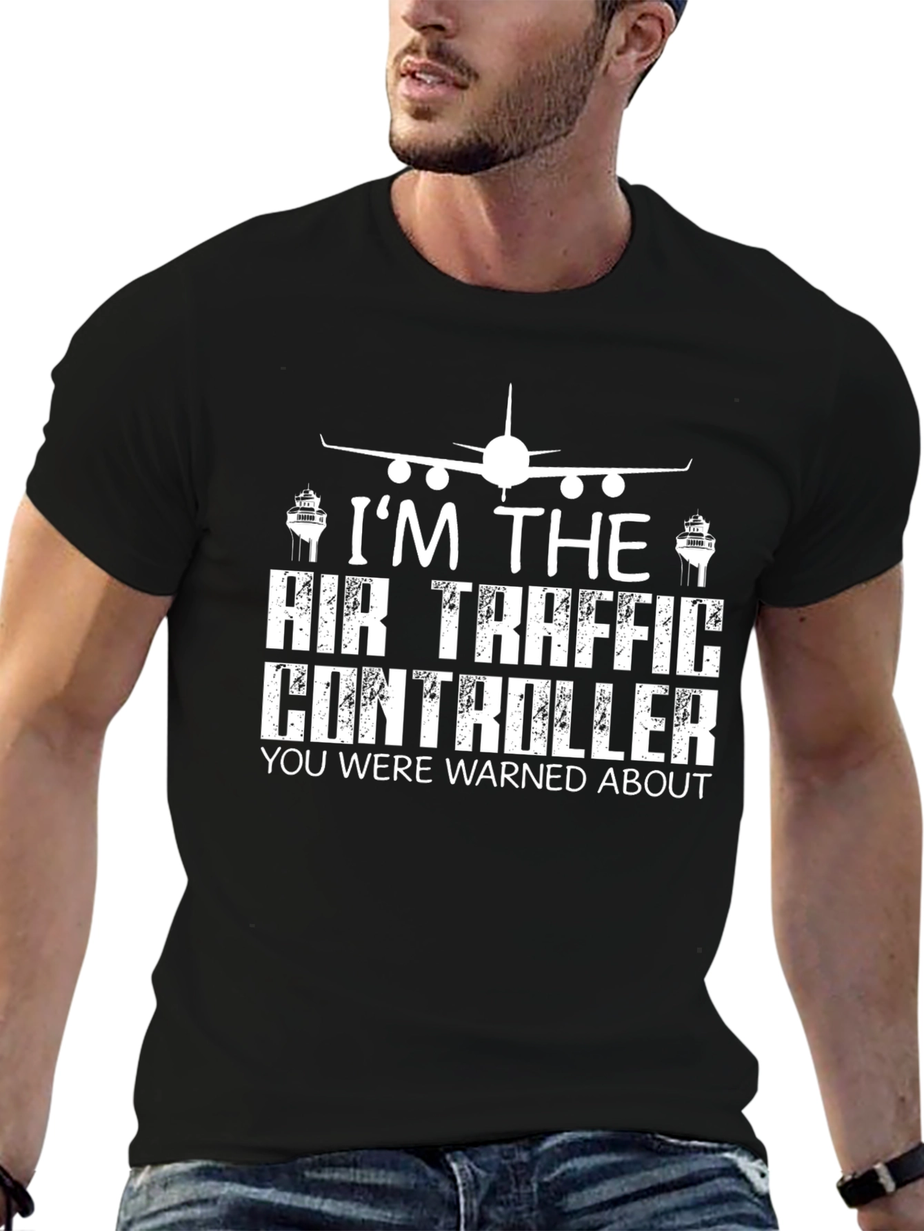 Air Traffic Controller Graphic Tee - Black