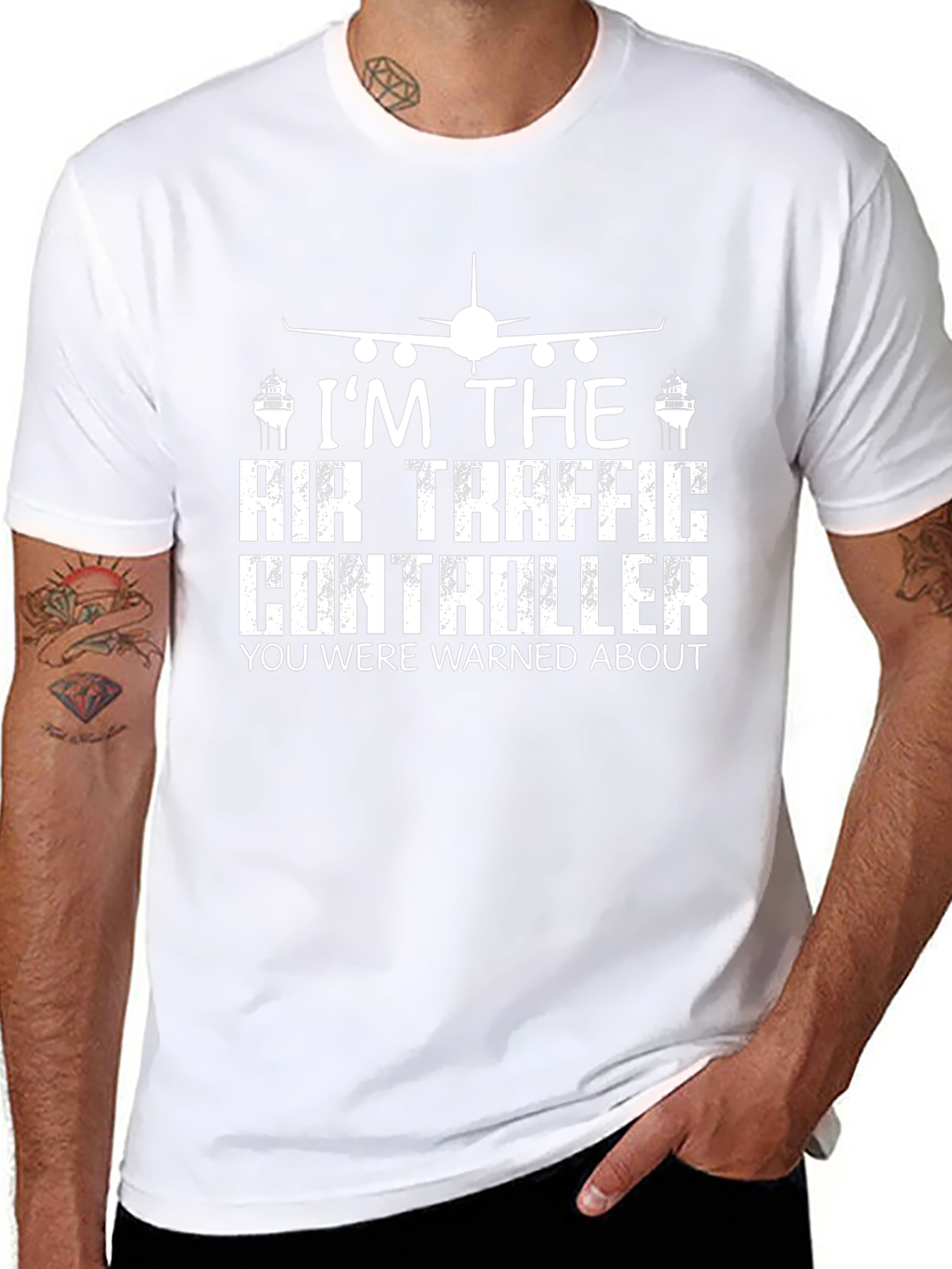Air Traffic Controller Graphic Tee - Black