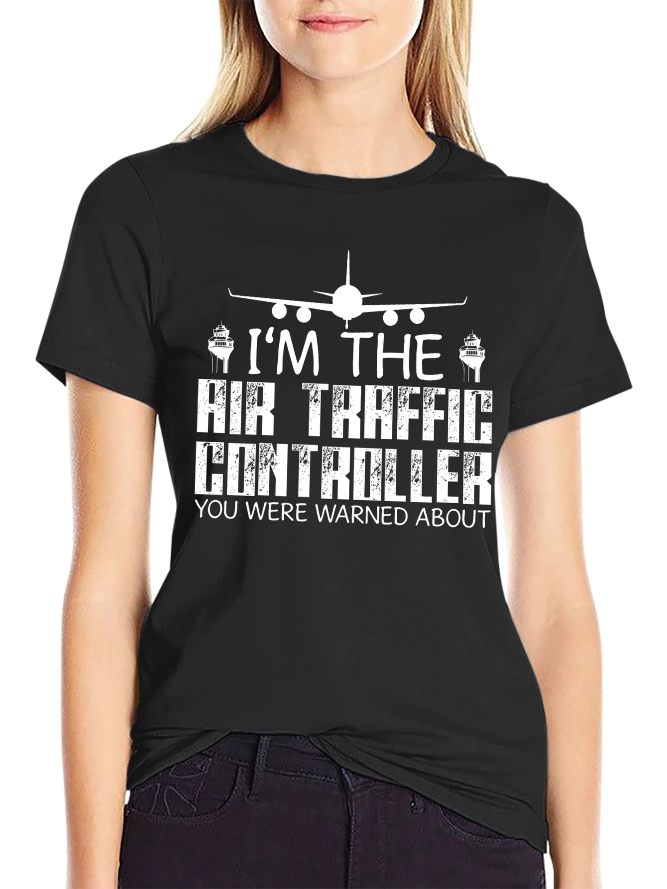 Air Traffic Controller Graphic Tee - Black