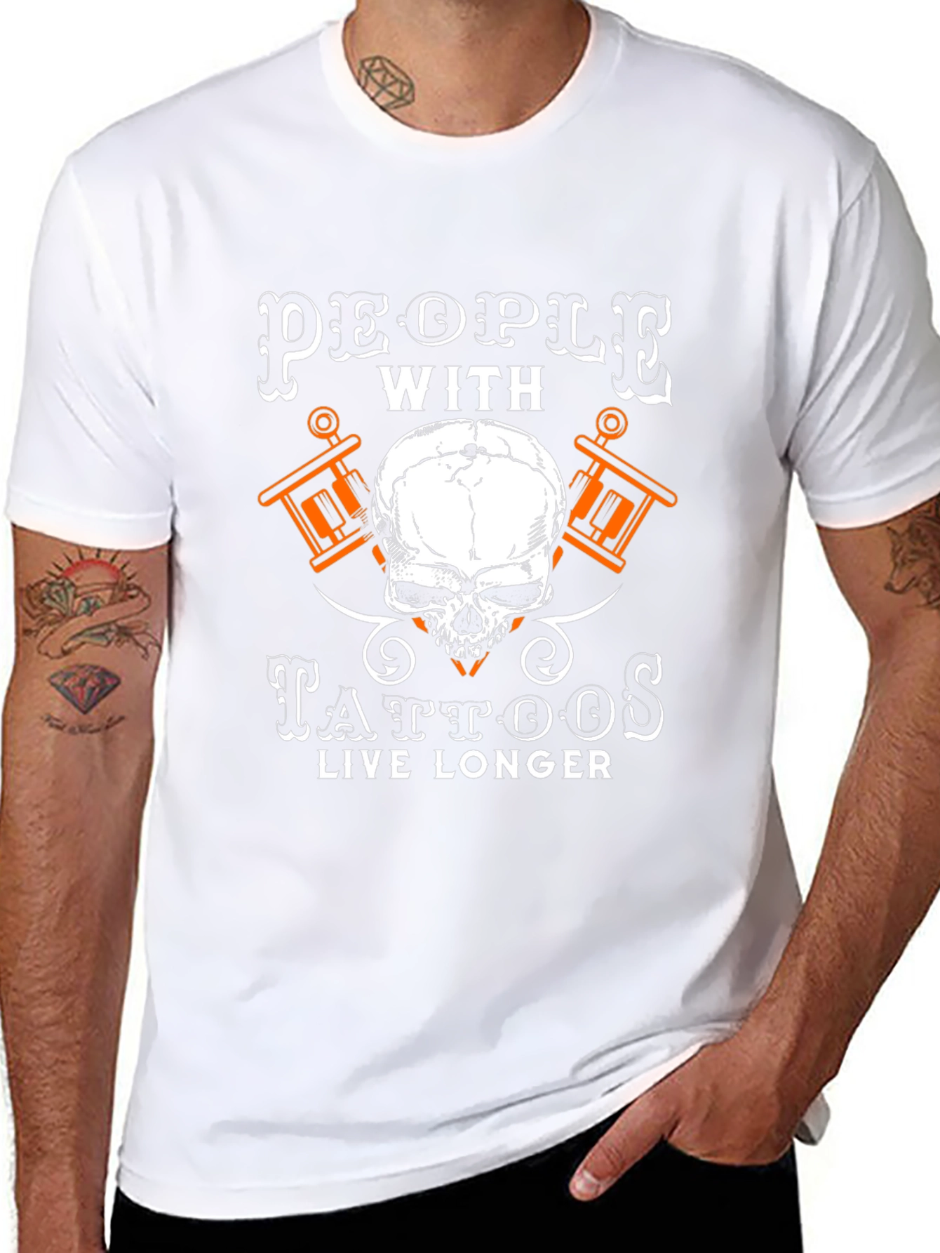 Tattoo Lovers Skull Graphic T-Shirt