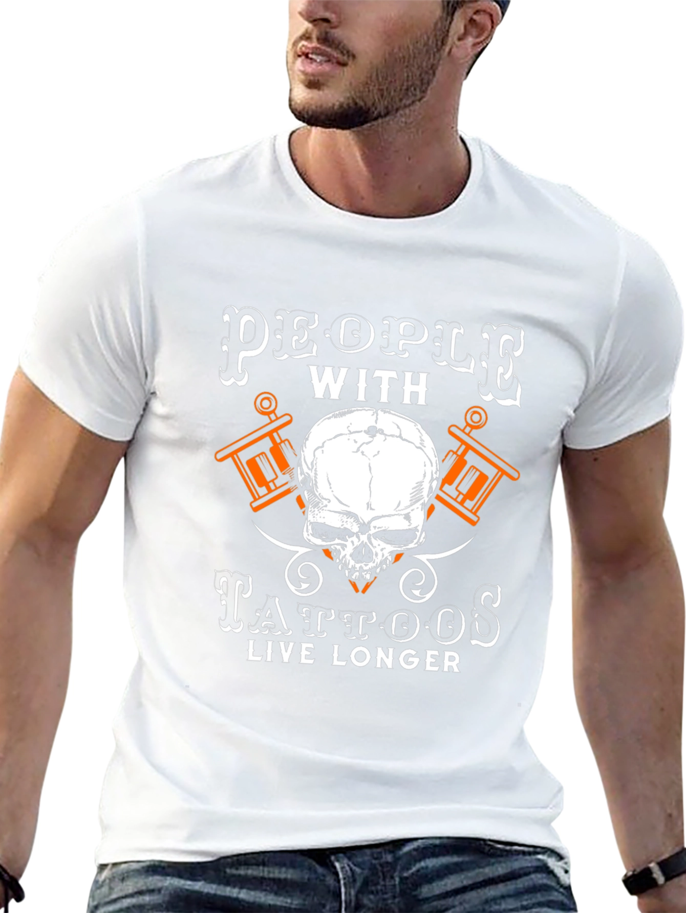 Tattoo Lovers Skull Graphic T-Shirt