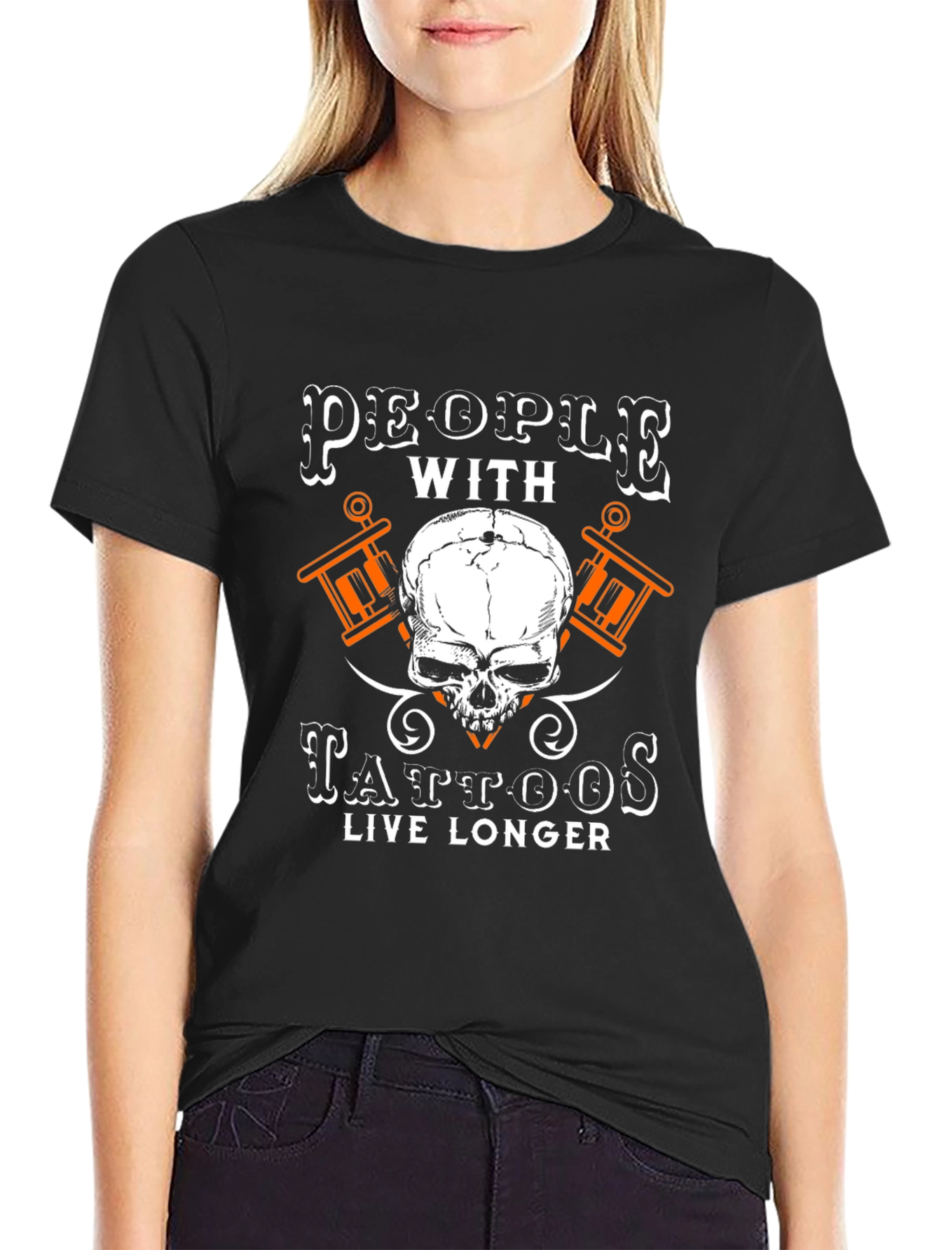 Tattoo Lovers Skull Graphic T-Shirt