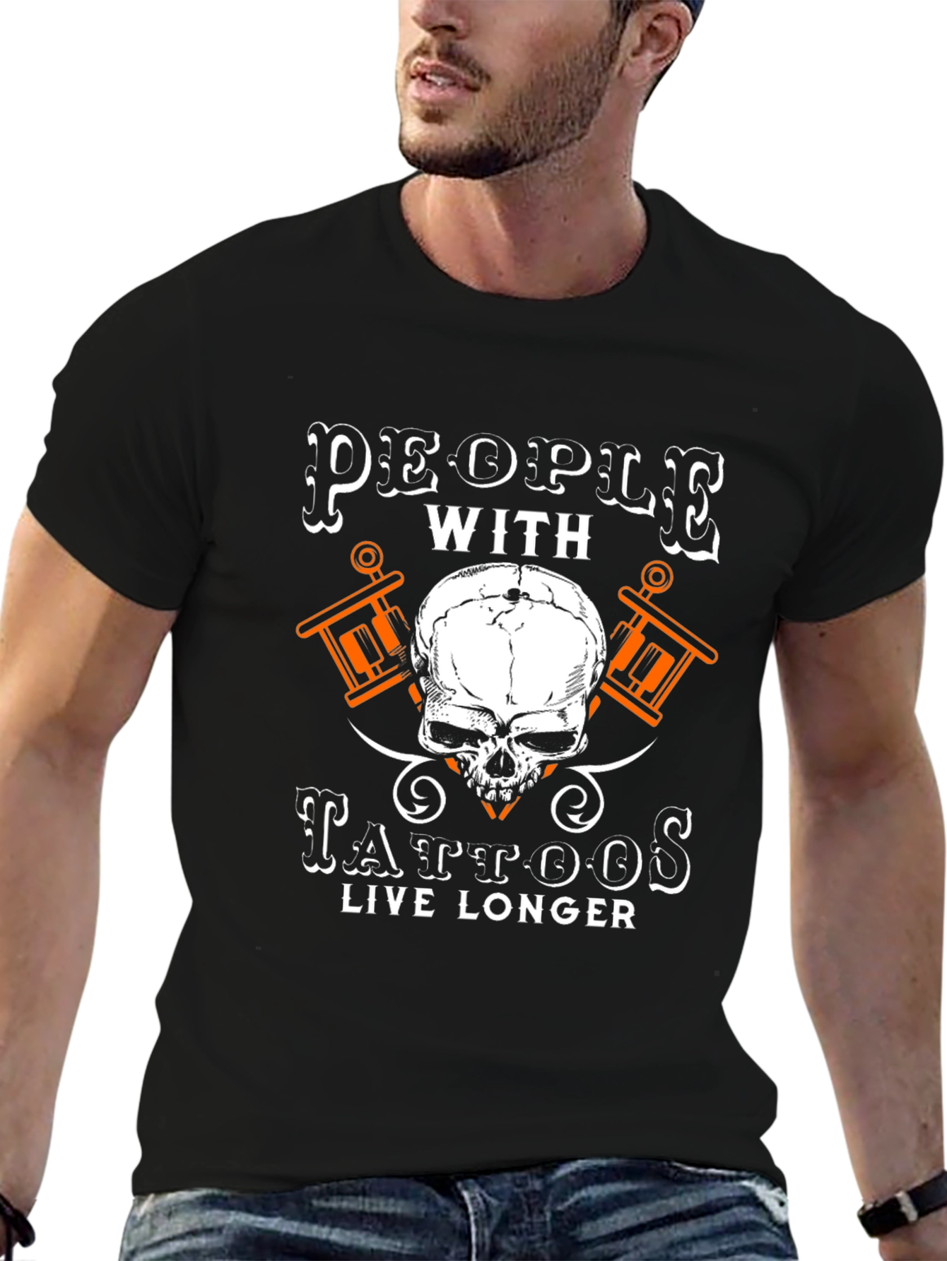 Tattoo Lovers Skull Graphic T-Shirt