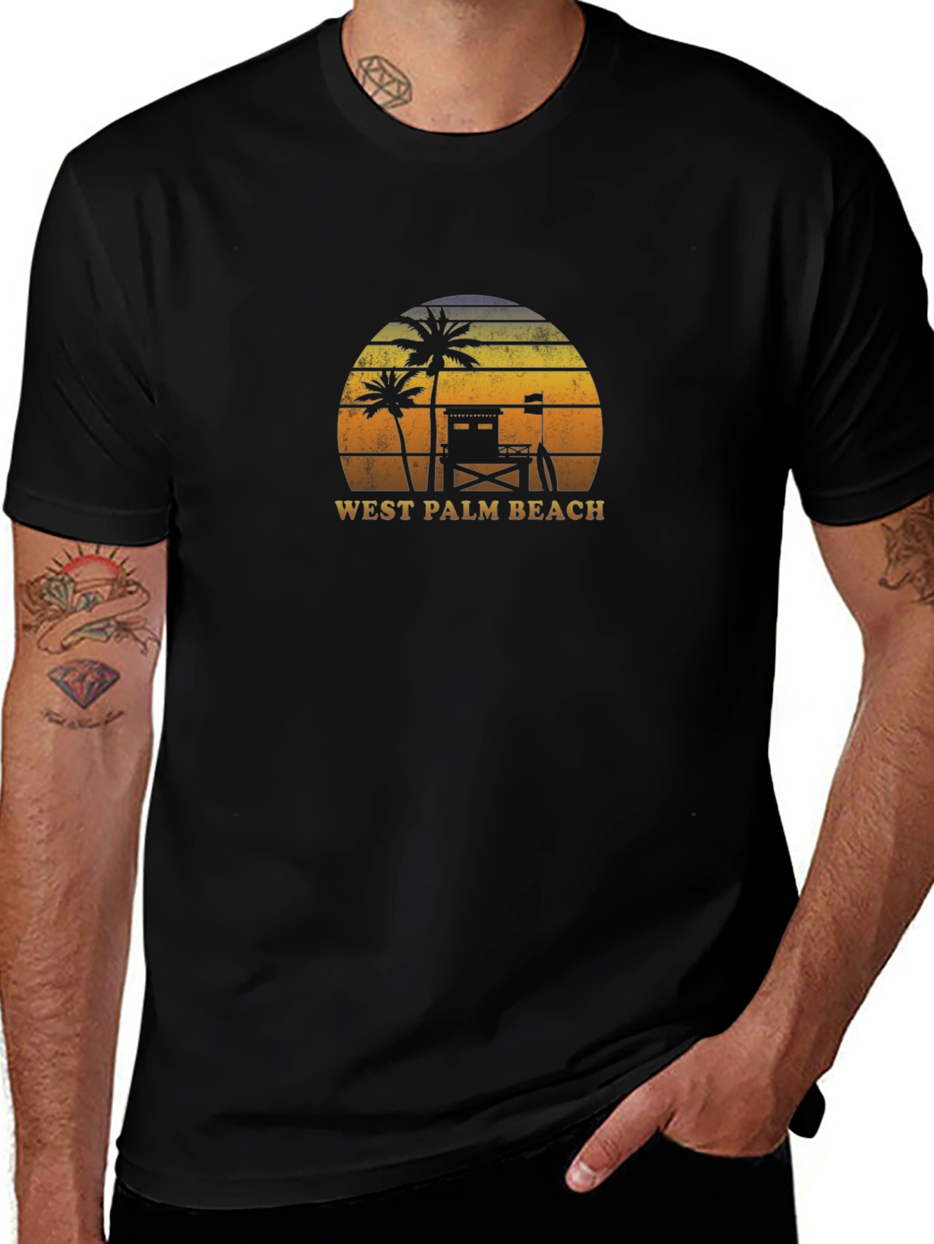 West Palm Beach Sunset Graphic T-Shirt
