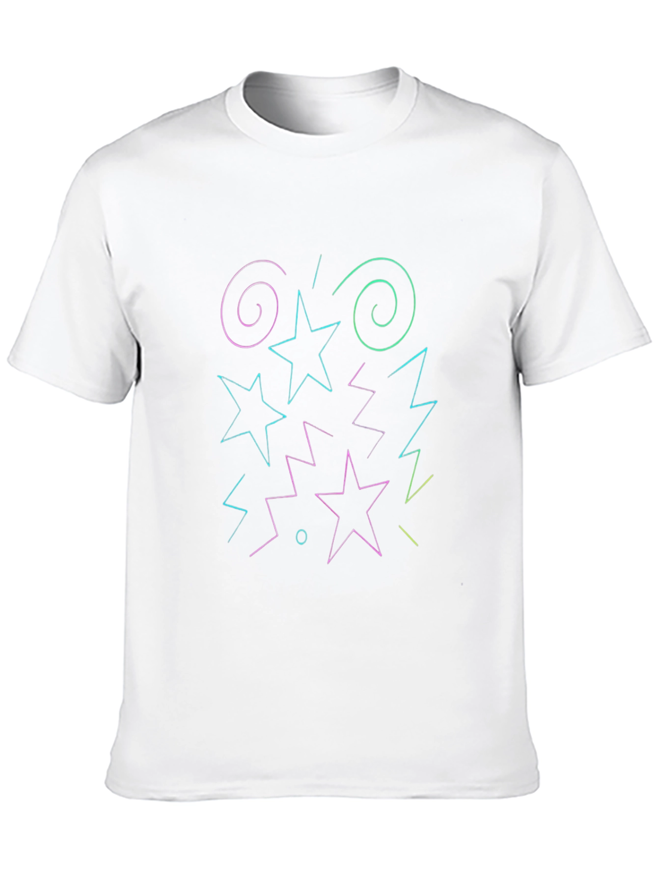 Neon Geometric Star T-Shirt - Unique Design