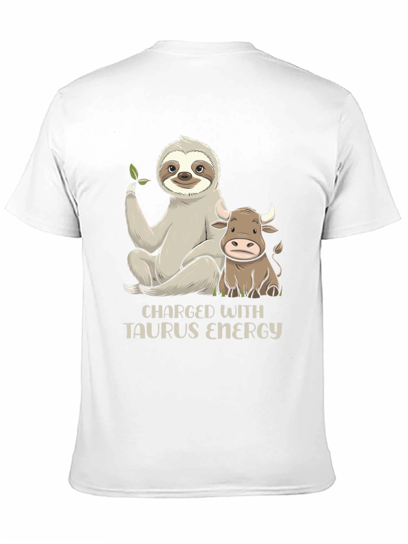 Taurus Energy Graphic Tee - Sloth & Bull Design