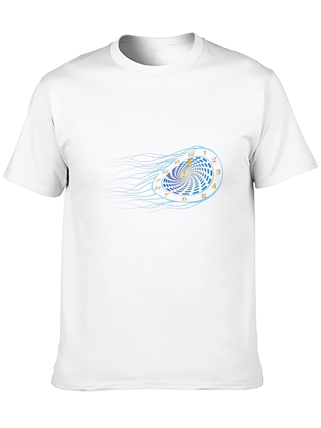 Time Warp Black T-Shirt - Retro Clock Design