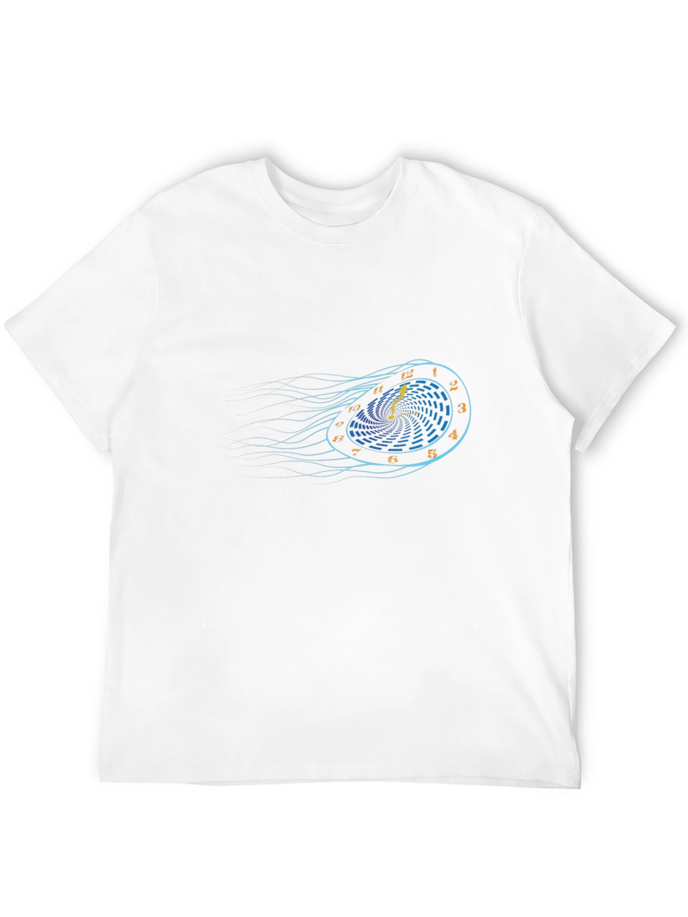 Time Warp Black T-Shirt - Retro Clock Design