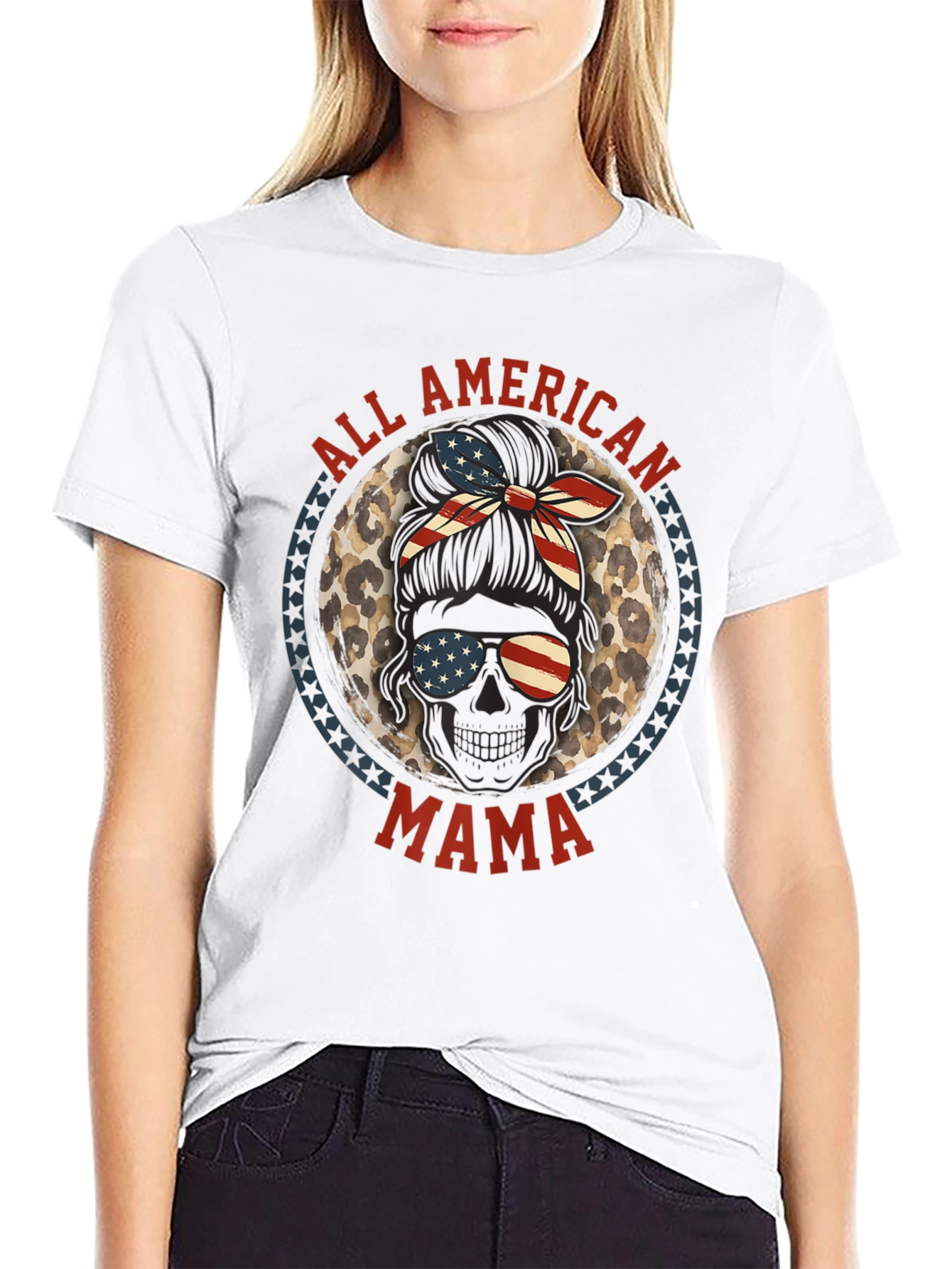 All American Mama Graphic T-Shirt