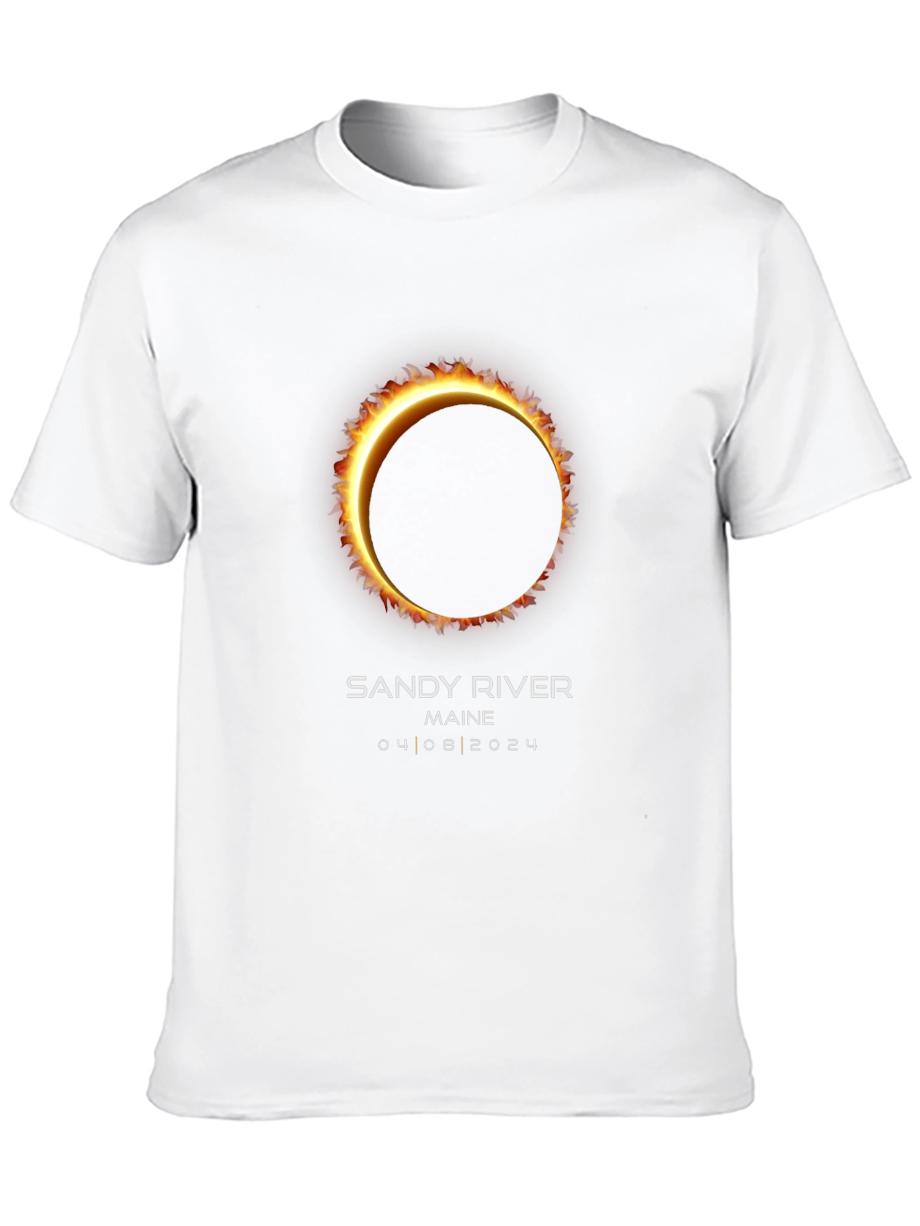 Sandy River Maine Eclipse 2024 T-Shirt