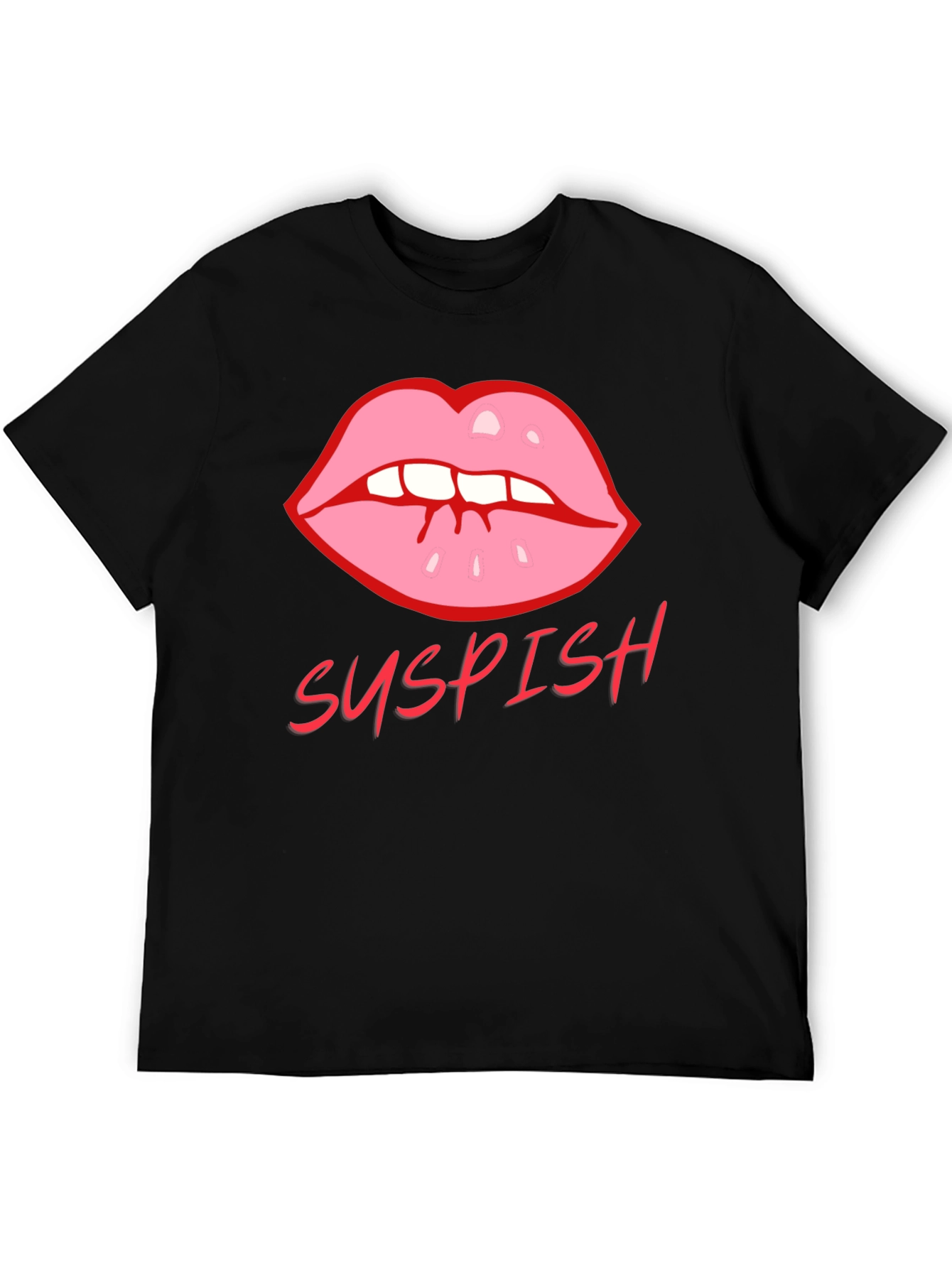 Suspish Lips Graphic Tee - Black