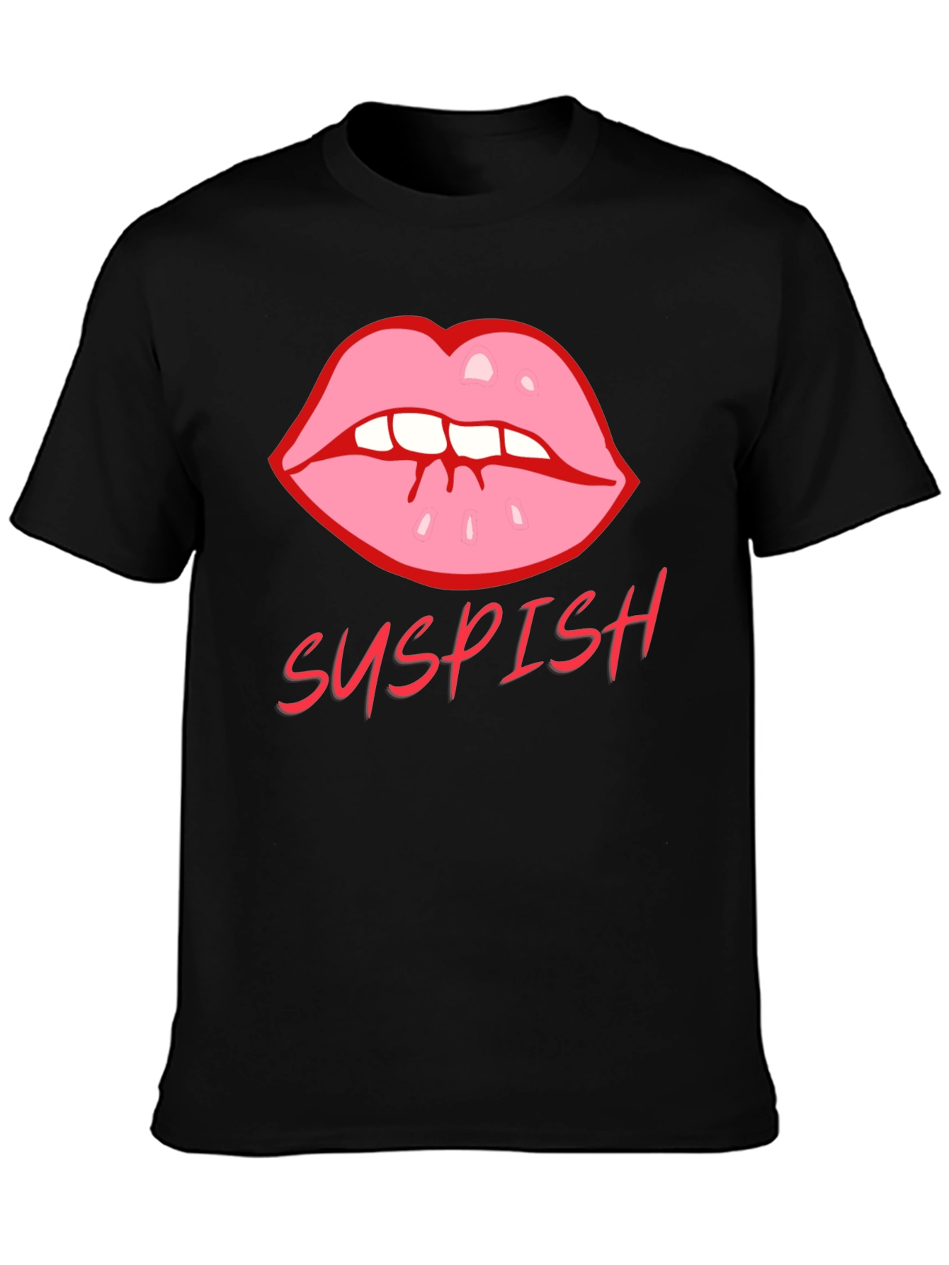 Suspish Lips Graphic Tee - Black