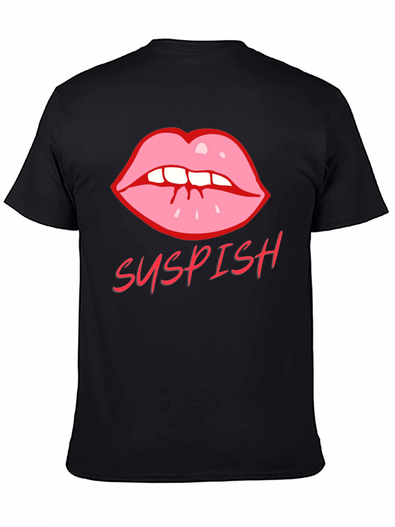 Suspish Lips Graphic Tee - Black