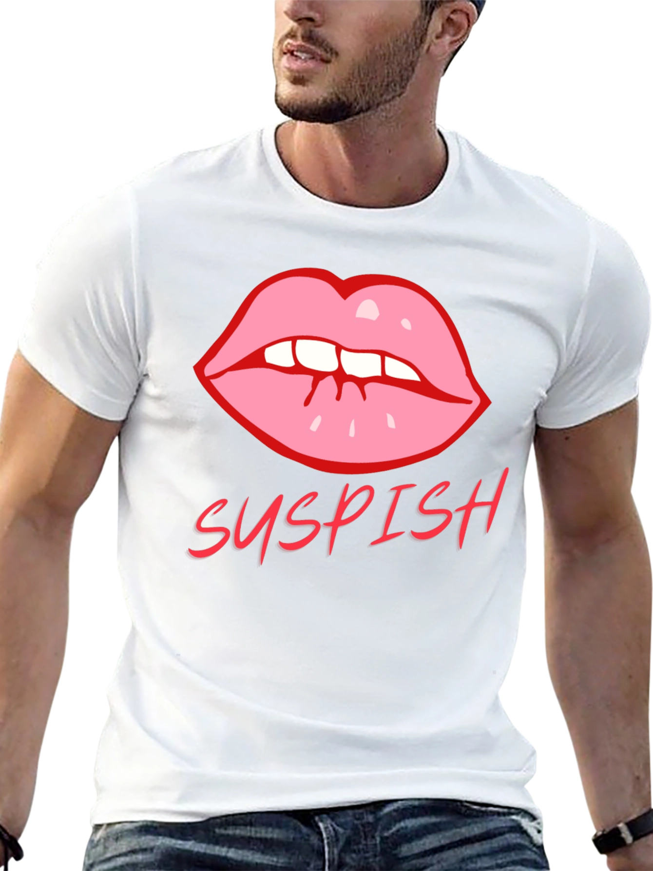 Suspish Lips Graphic Tee - Black