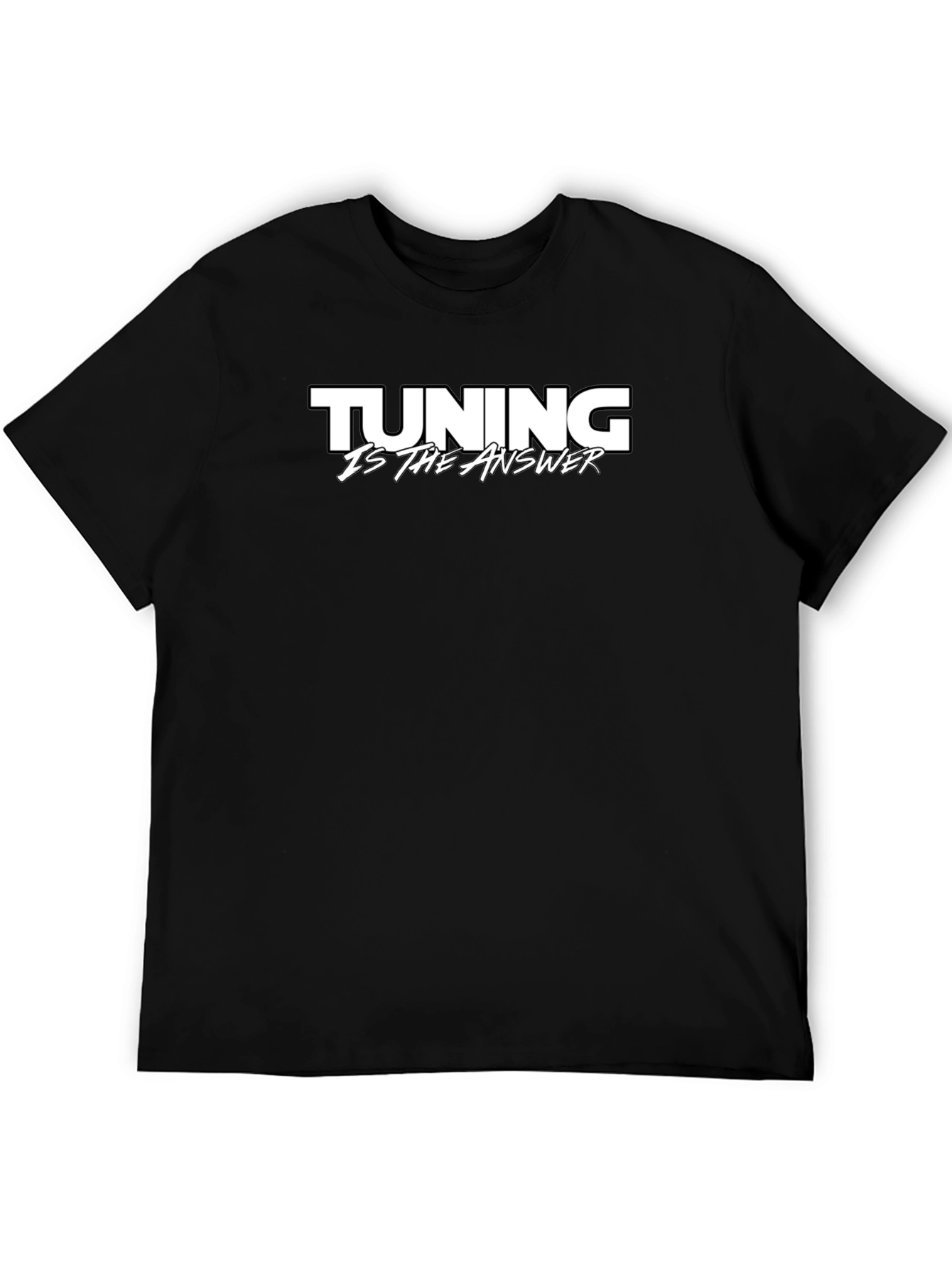 Tuning Is The Answer Black T-Shirt