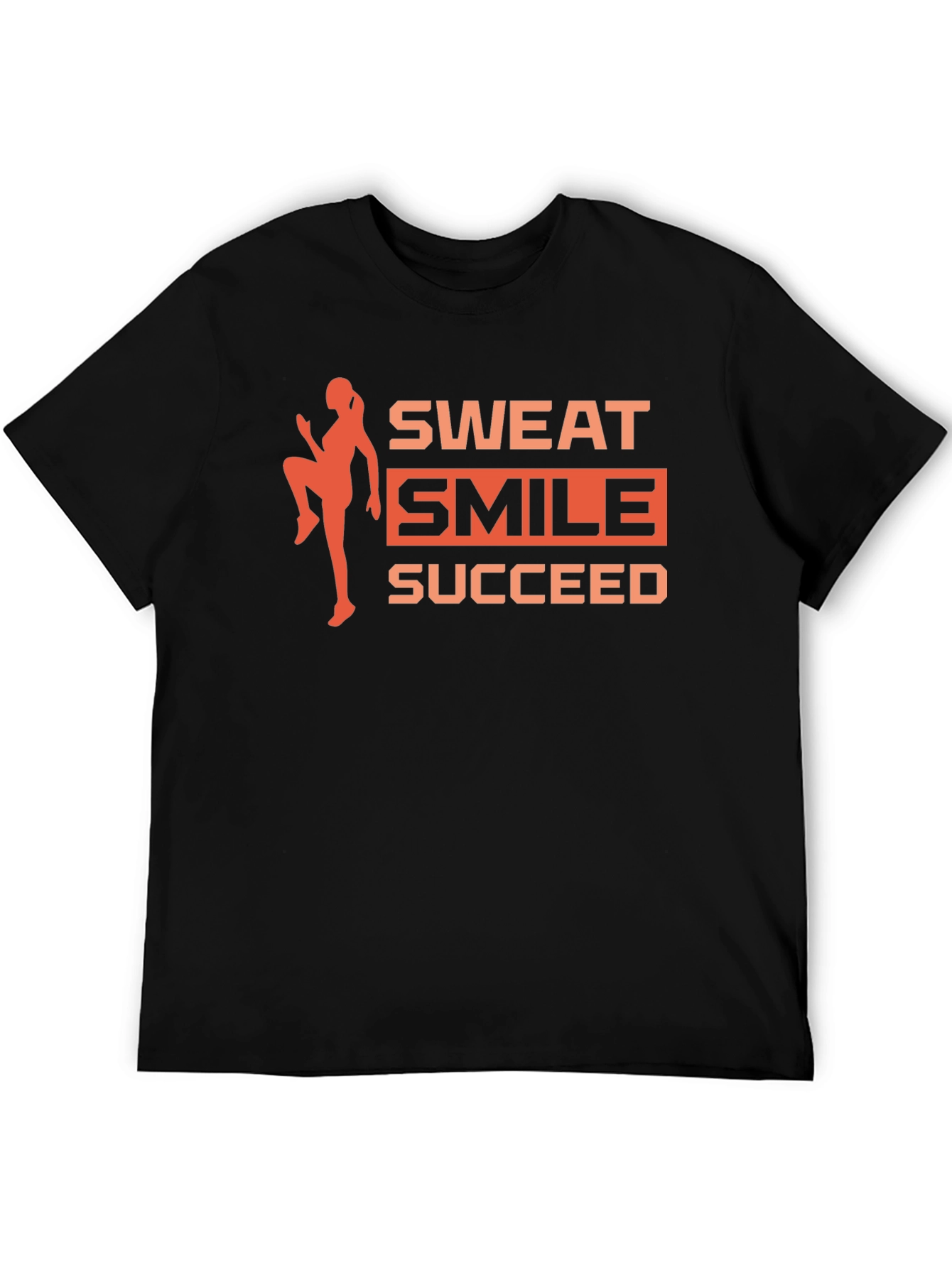 Sweat Smile Succeed Graphic Tee - Black
