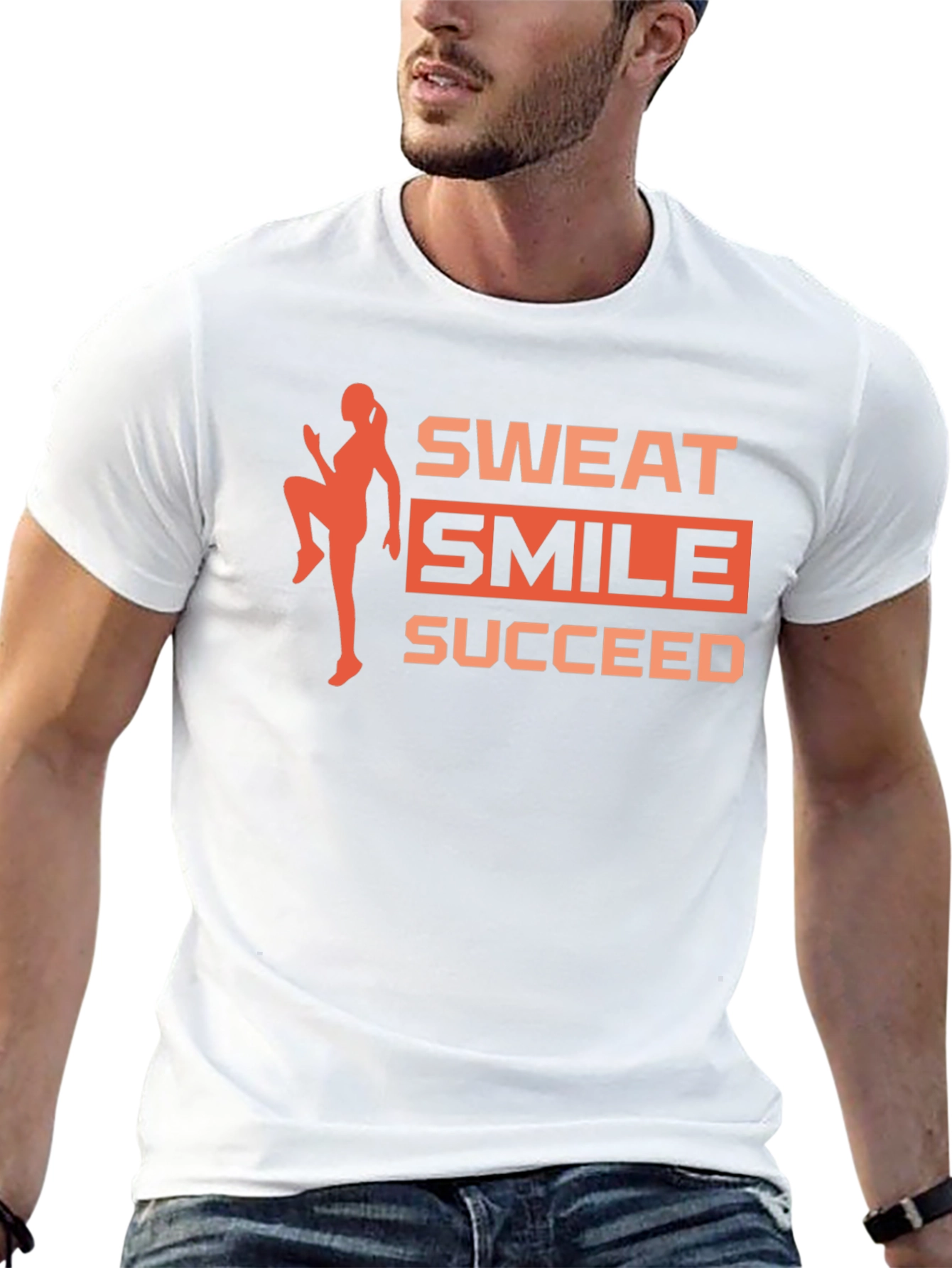 Sweat Smile Succeed Graphic Tee - Black