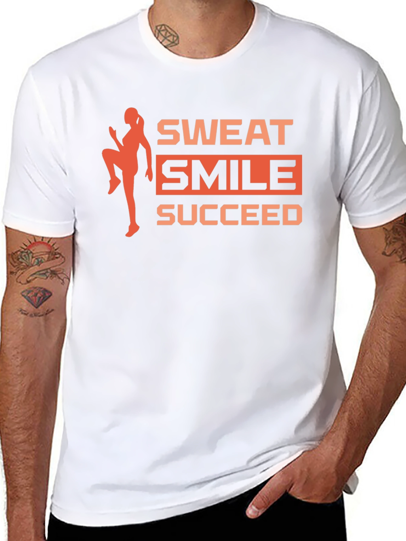 Sweat Smile Succeed Graphic Tee - Black