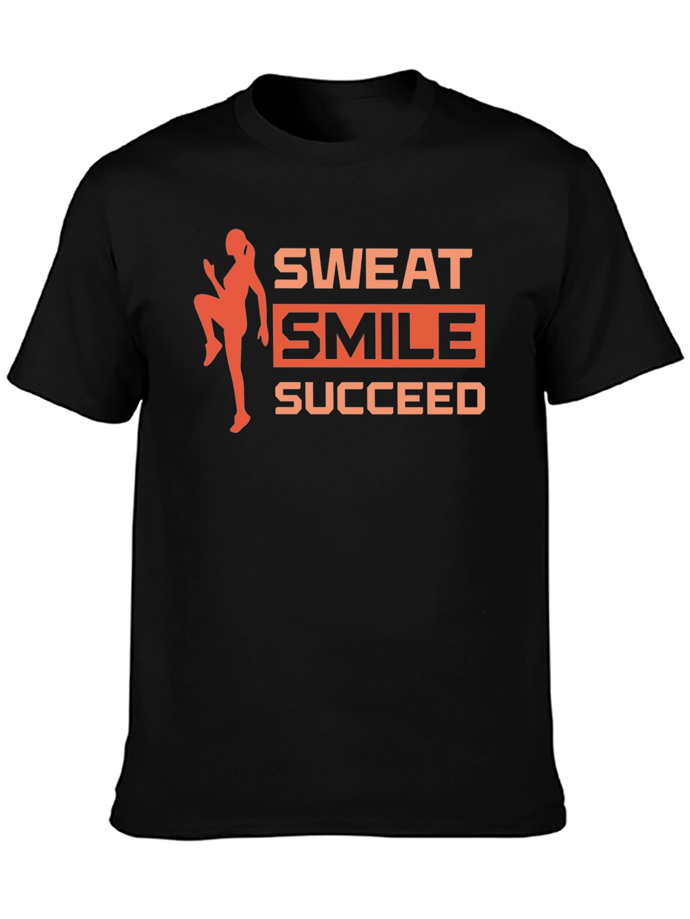 Sweat Smile Succeed Graphic Tee - Black