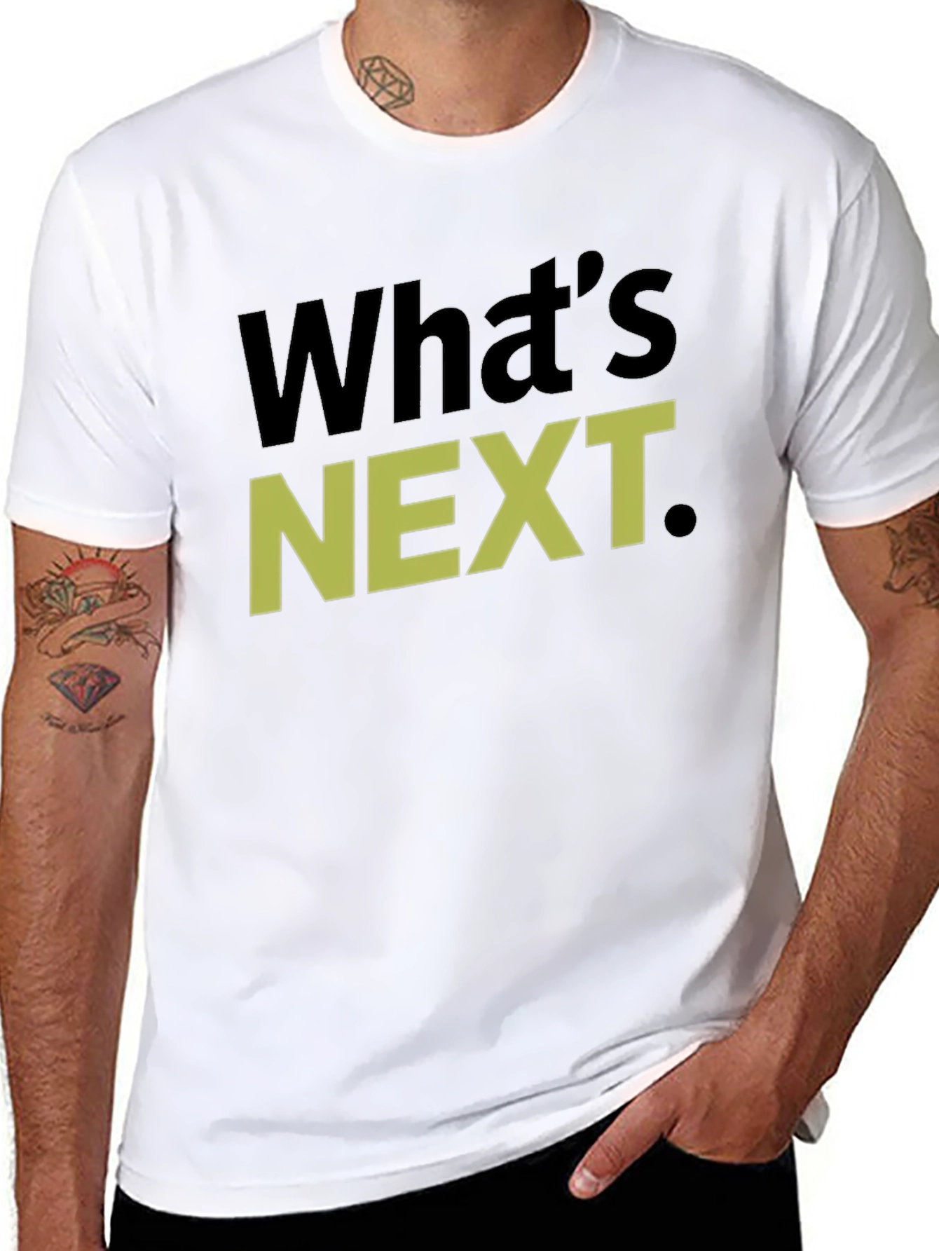 Whats Next T-Shirt Graphic Tee Casual Wear