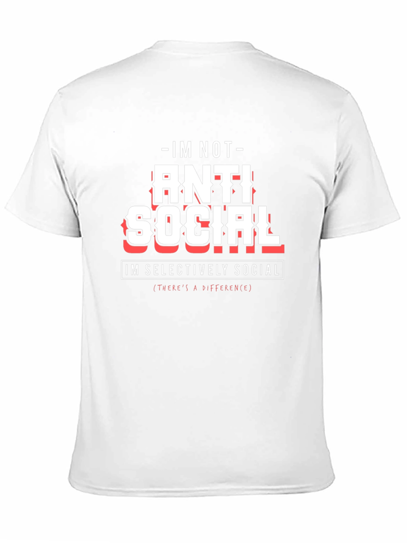 Anti Social Graphic Tee - Selectively Social Statement T-Shirt