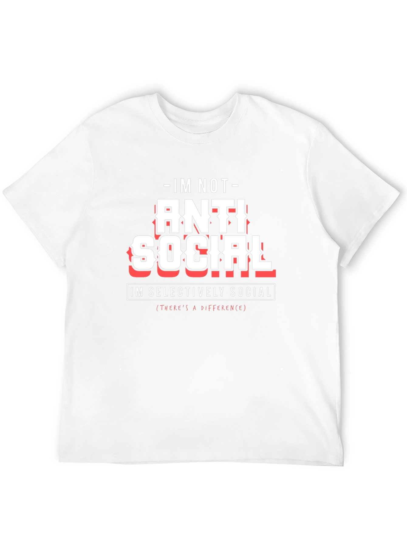 Anti Social Graphic Tee - Selectively Social Statement T-Shirt