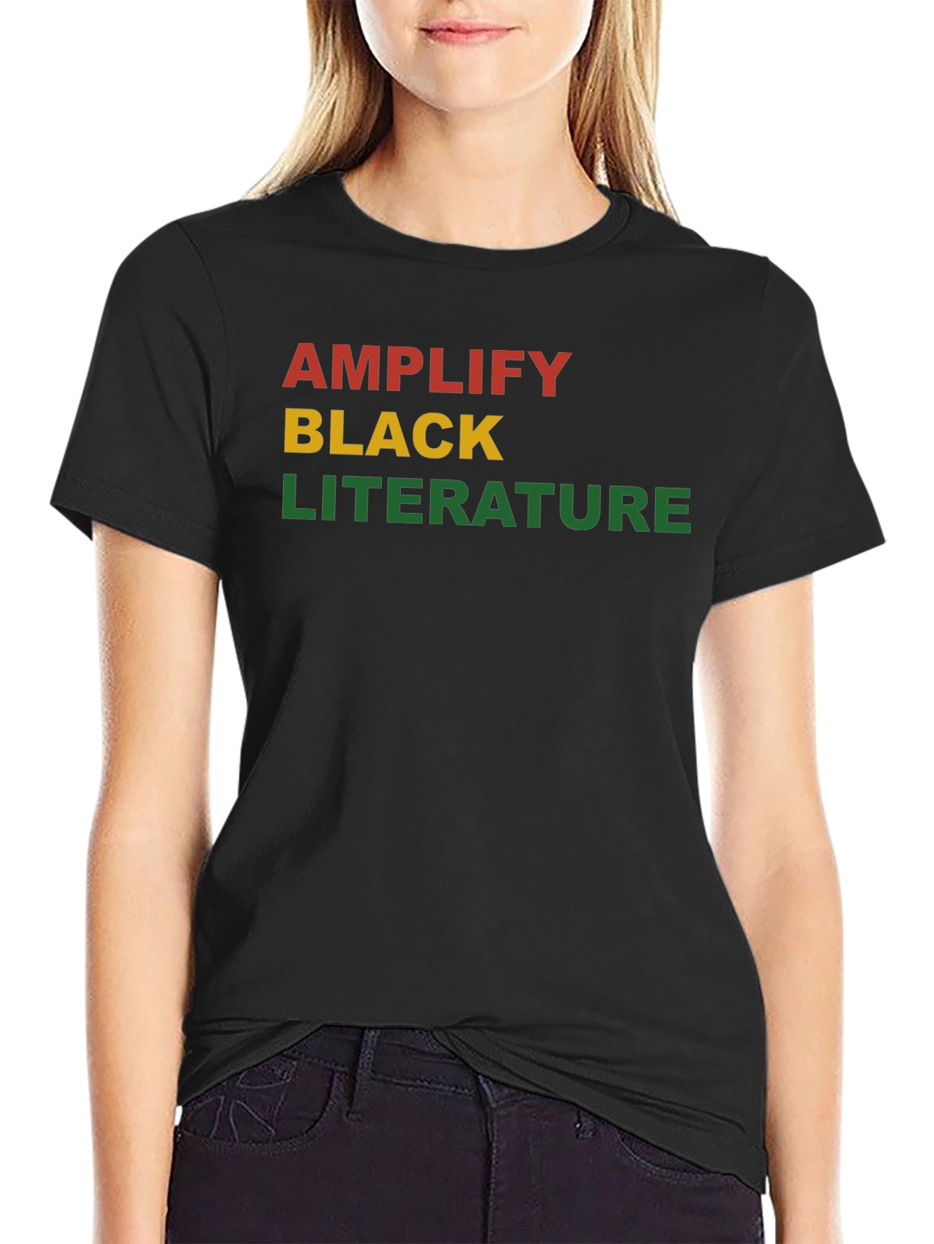 Amplify Black Literature Graphic T-Shirt