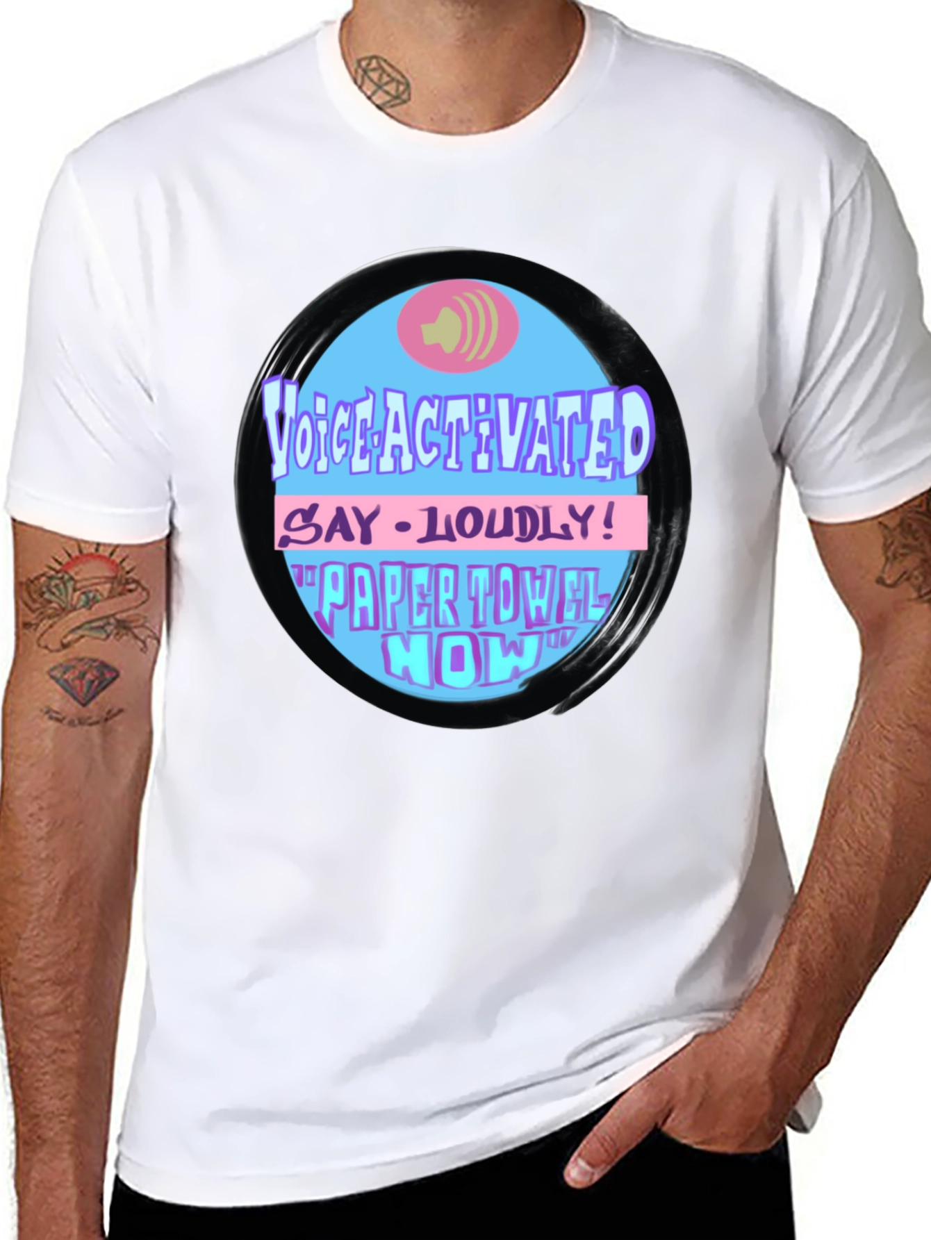 Voice Activated Paper Towel Novelty T-Shirt