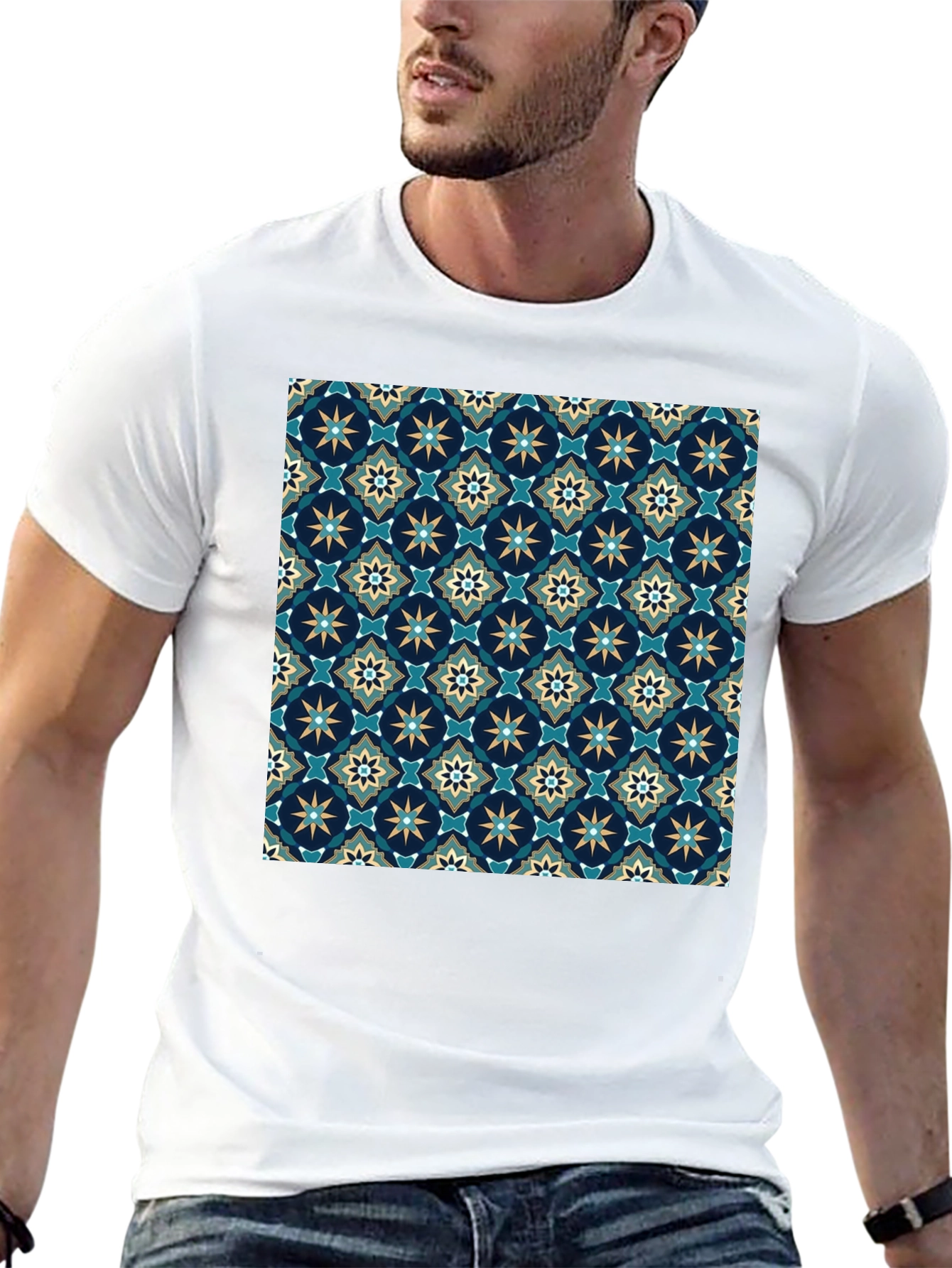 Stylish Patterned Tee - Unique Graphic Print