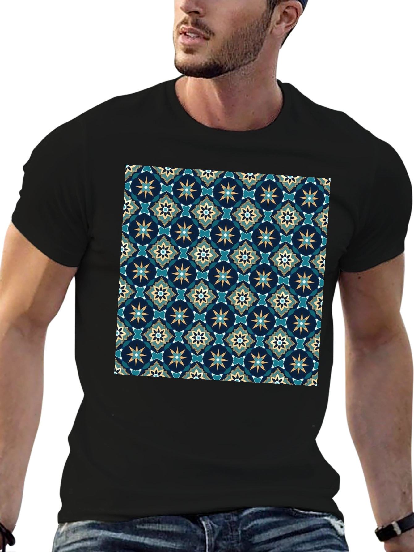 Stylish Patterned Tee - Unique Graphic Print